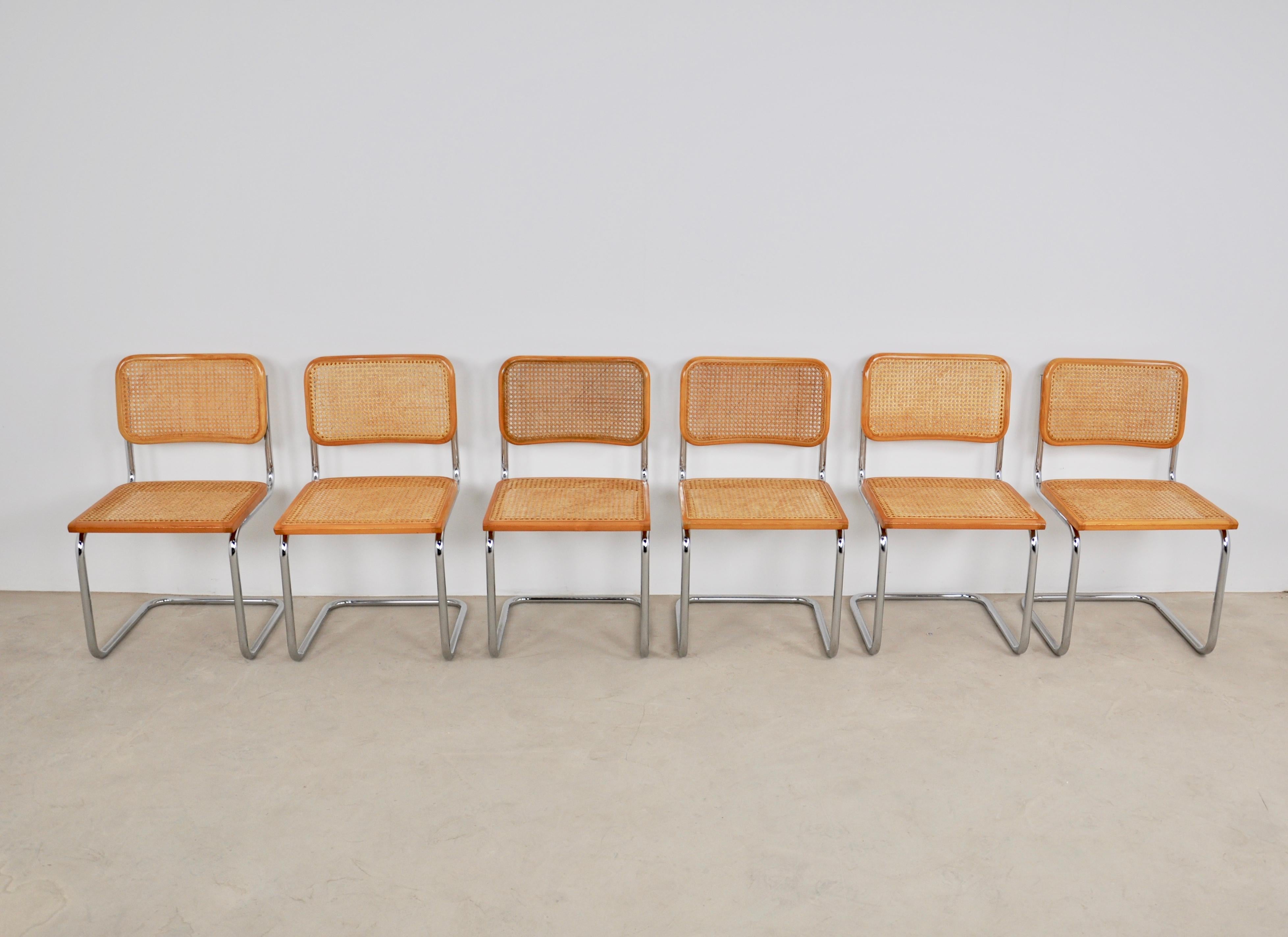 Dinning Style Chairs B32 by Marcel Breuer Set of 6 In Good Condition In Lasne, BE