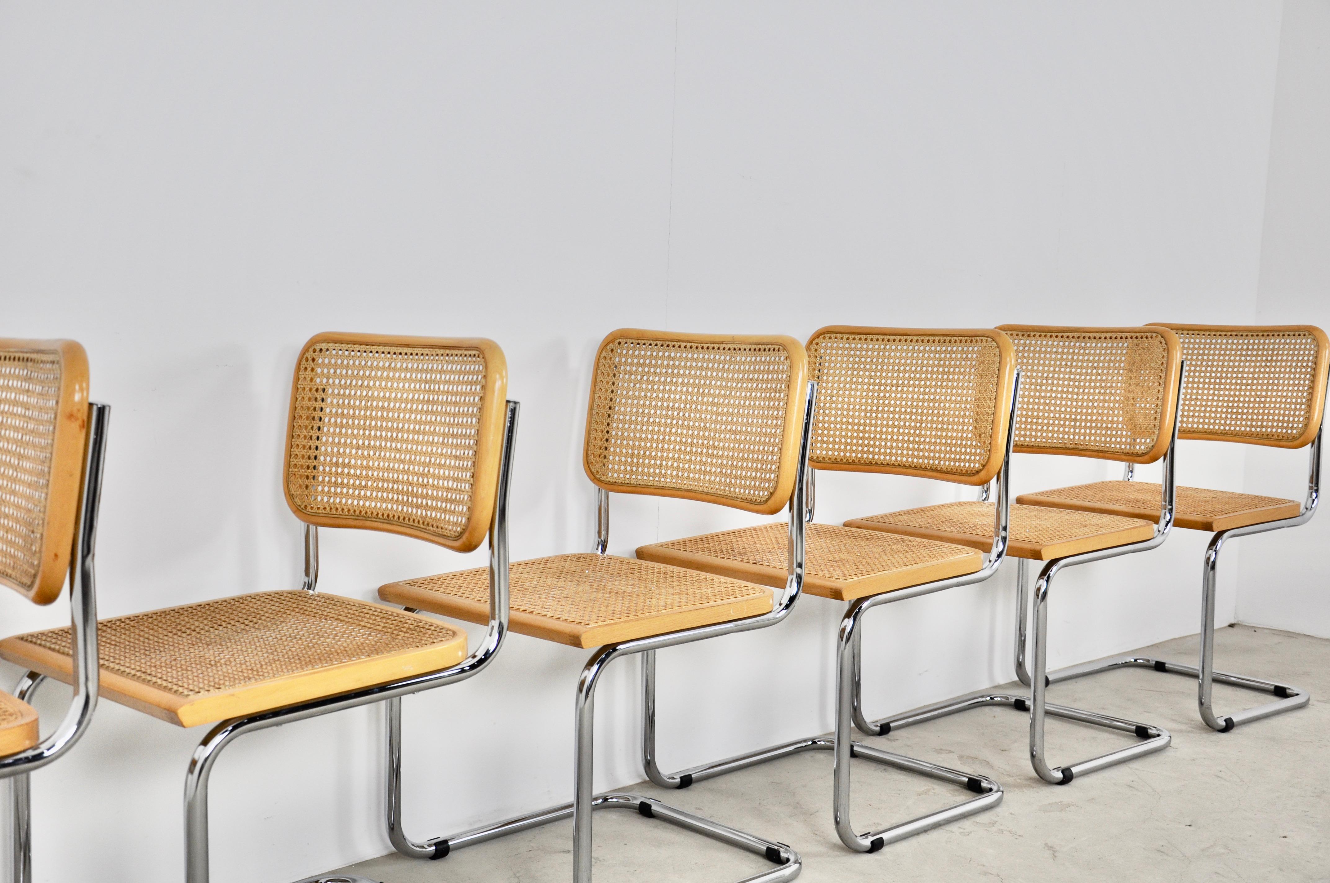 Dinning Style Chairs B32 by Marcel Breuer Set of 6 2
