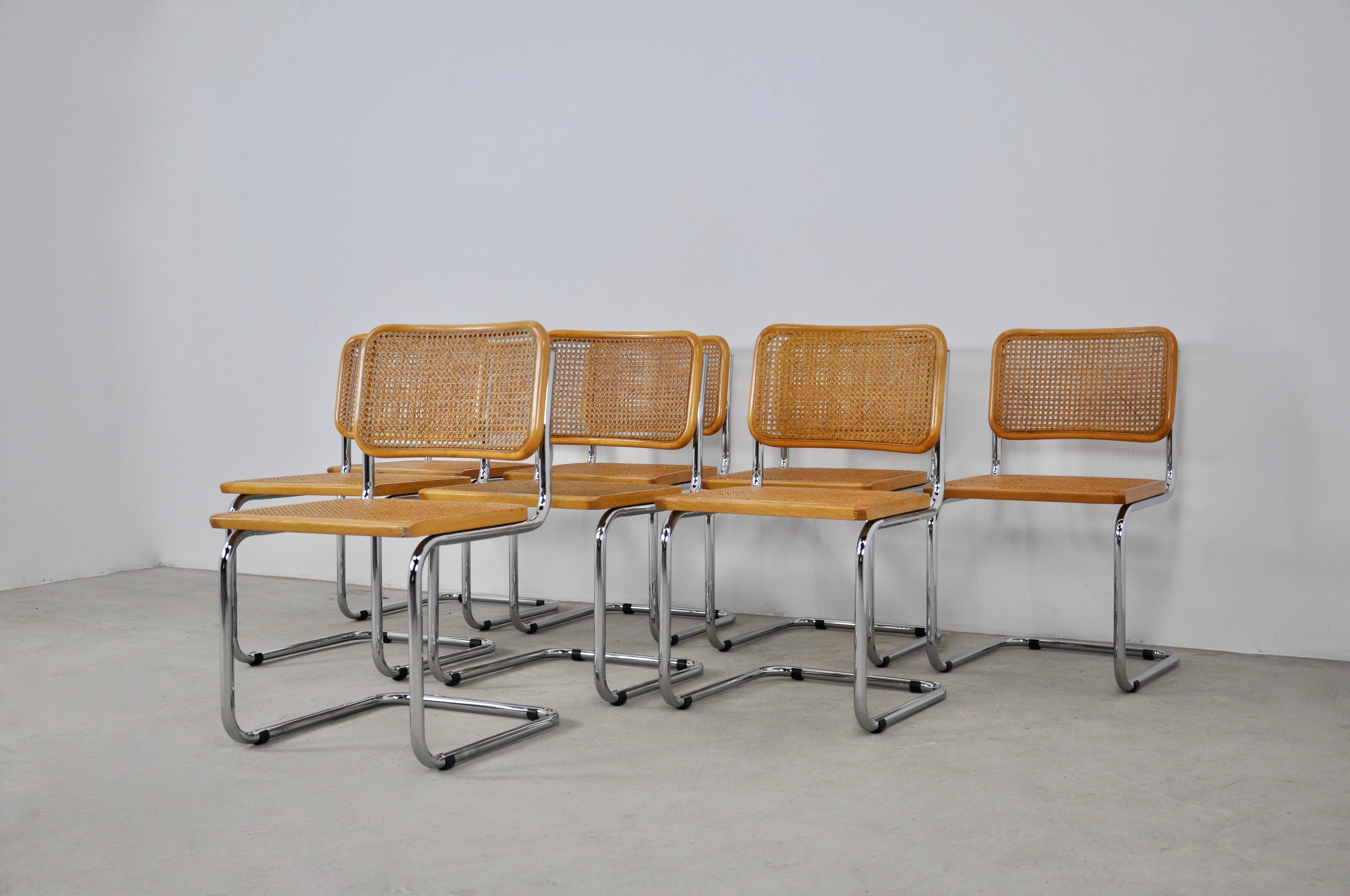 Italian Dinning Style Chairs B32 by Marcel Breuer Set of 8