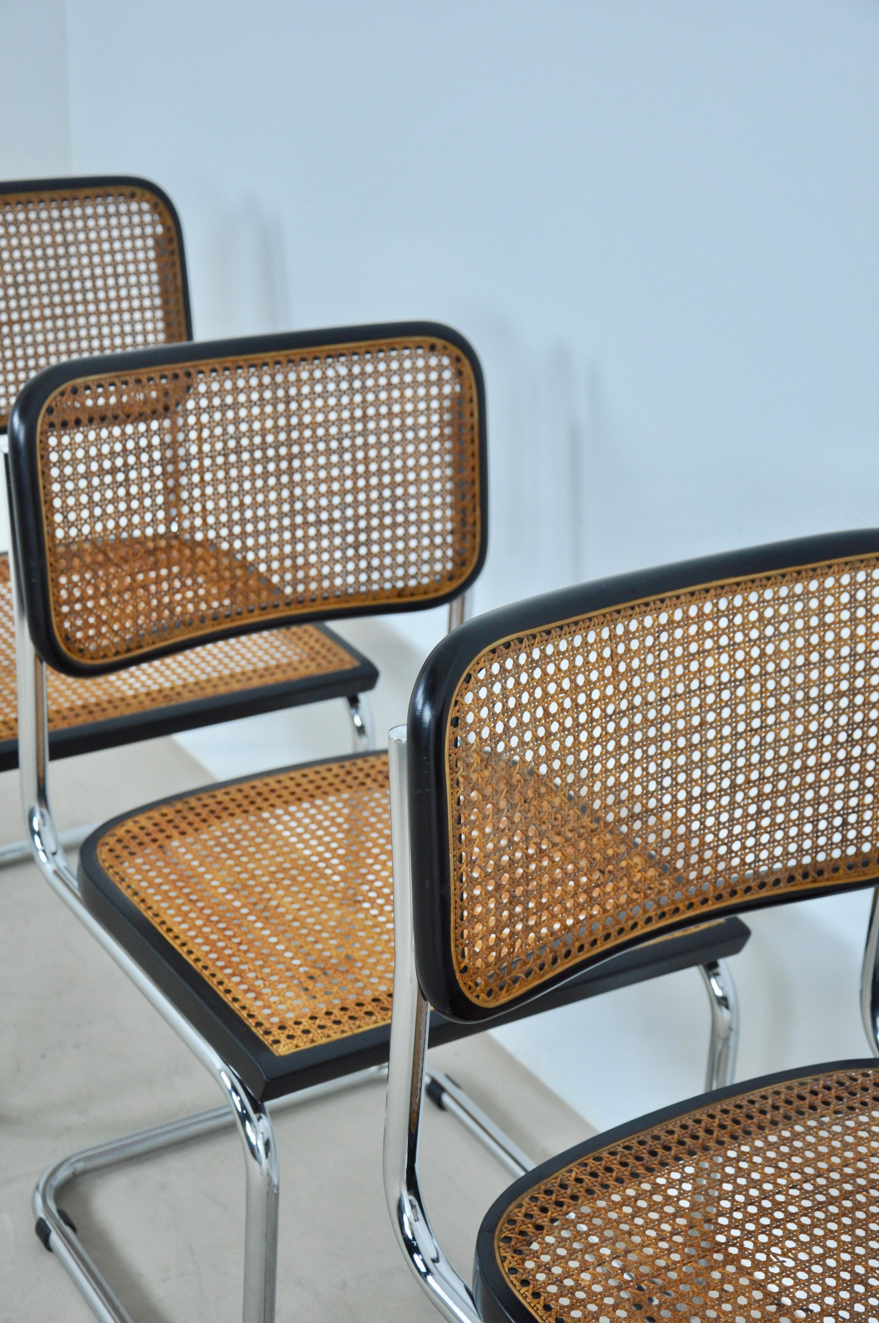 Late 20th Century Dinning Style Chairs B32 by Marcel Breuer, Set of 6