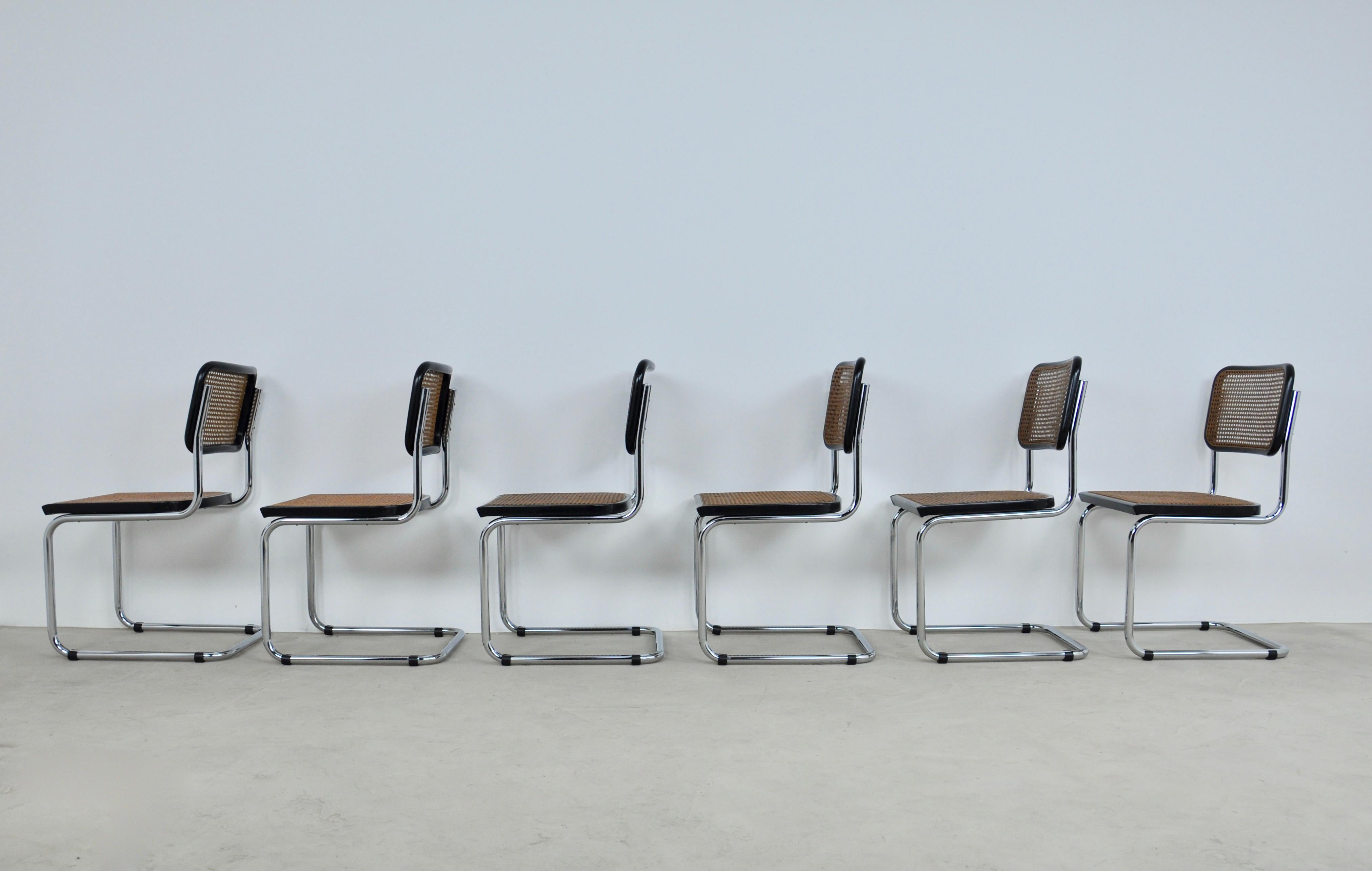 Dinning Style Chairs B32 by Marcel Breuer, Set of 6 1