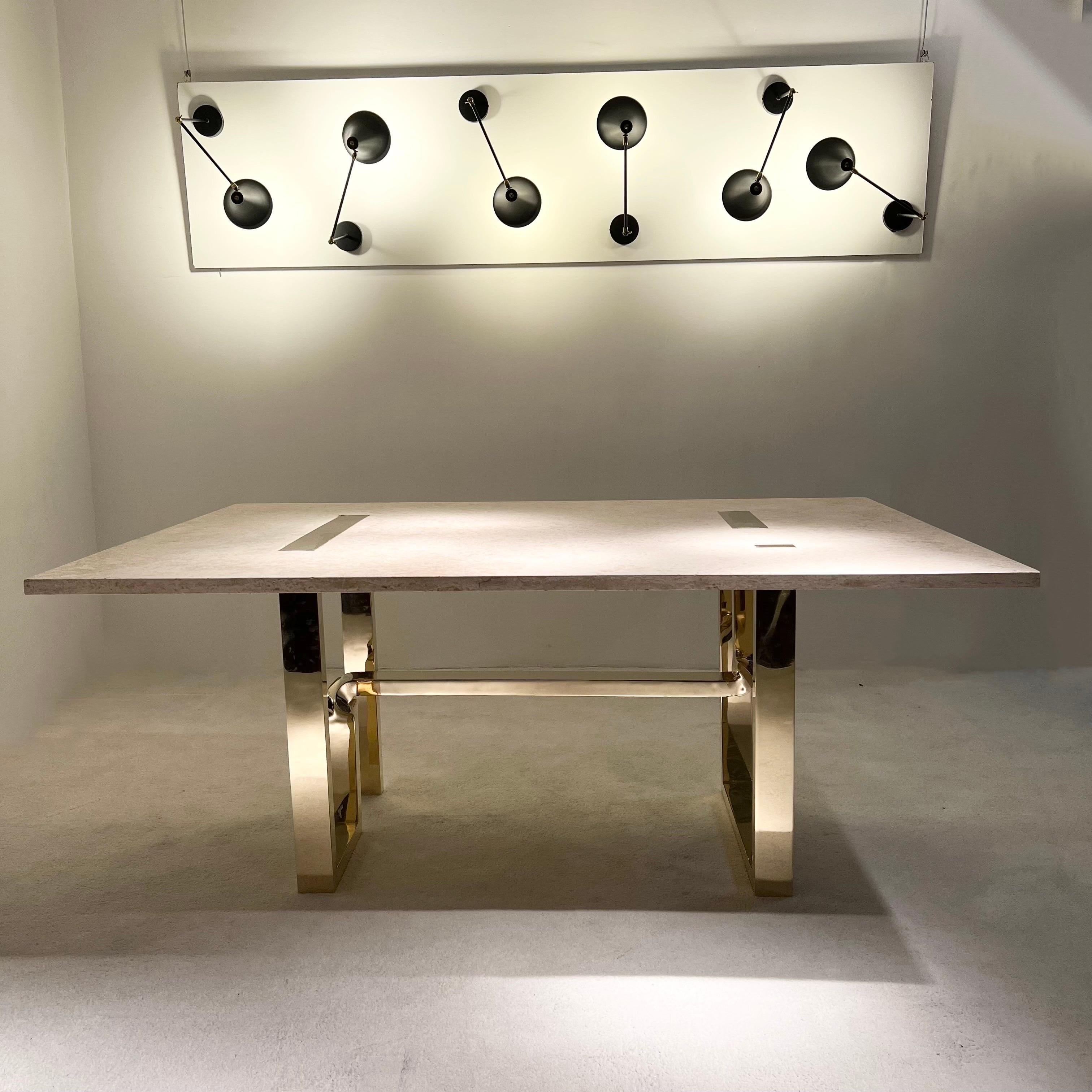 Mid-Century Modern Dinning Table by Alfredo Freda, Italy, 1970's For Sale