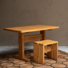 Dinning table by Charlotte Perriand, France, 1960s, simple design