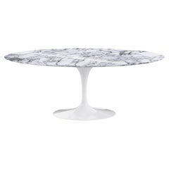 Dinning Table by Eero Saarinen for Knoll International Arabescato Marble