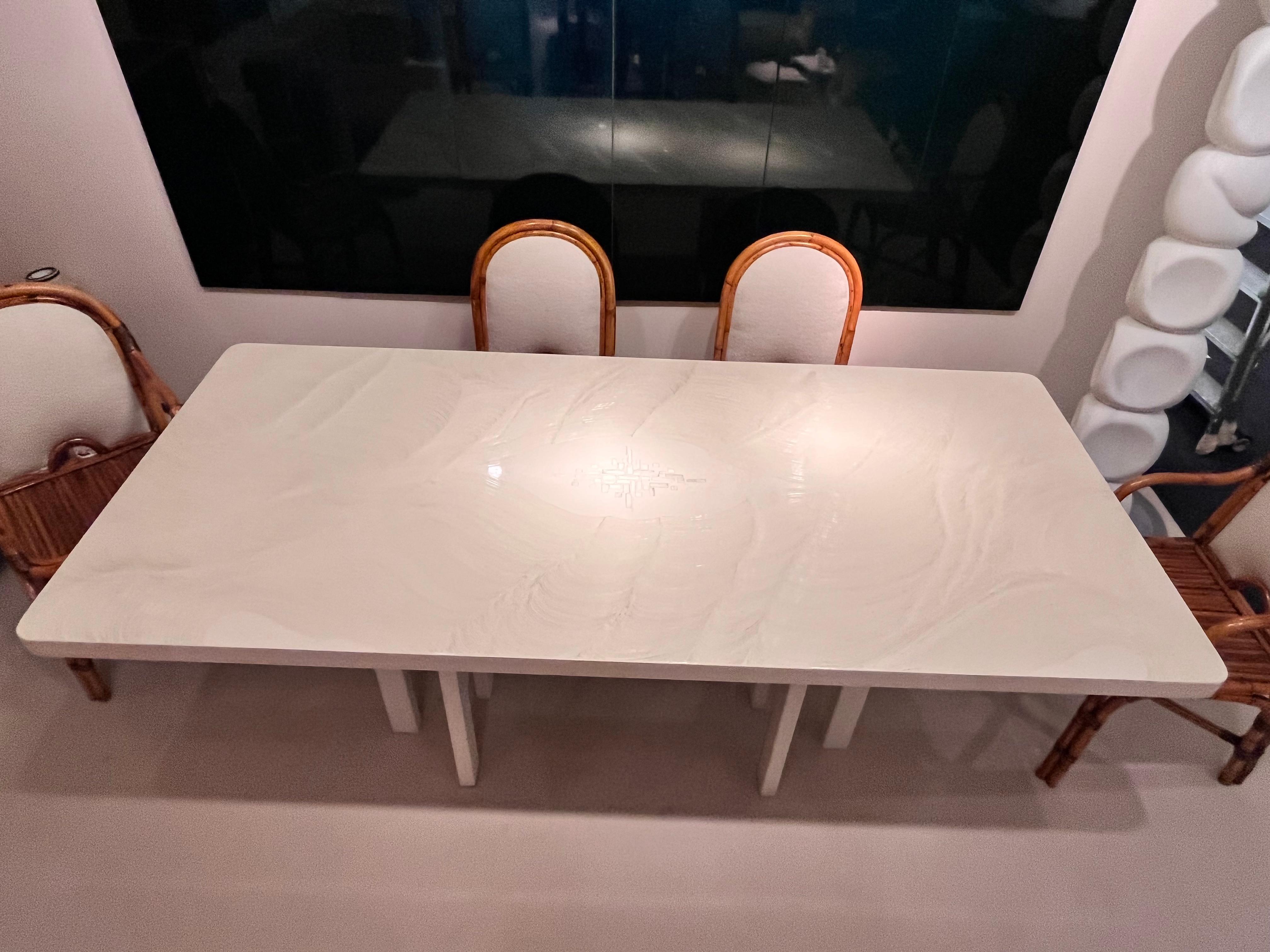 Dinning table by Jean Claude Dresse  For Sale 4