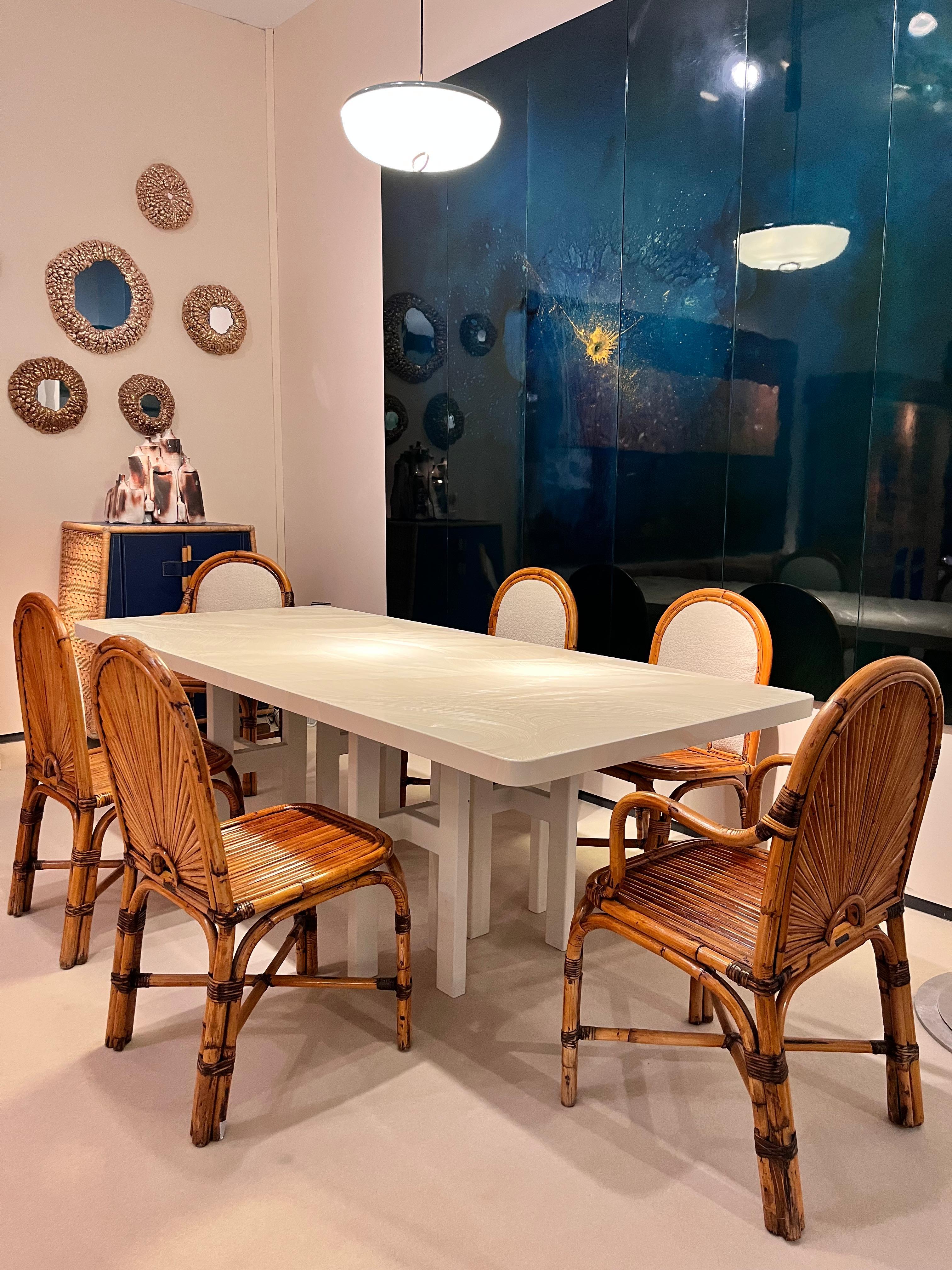 Dinning table by Jean Claude Dresse  For Sale 8