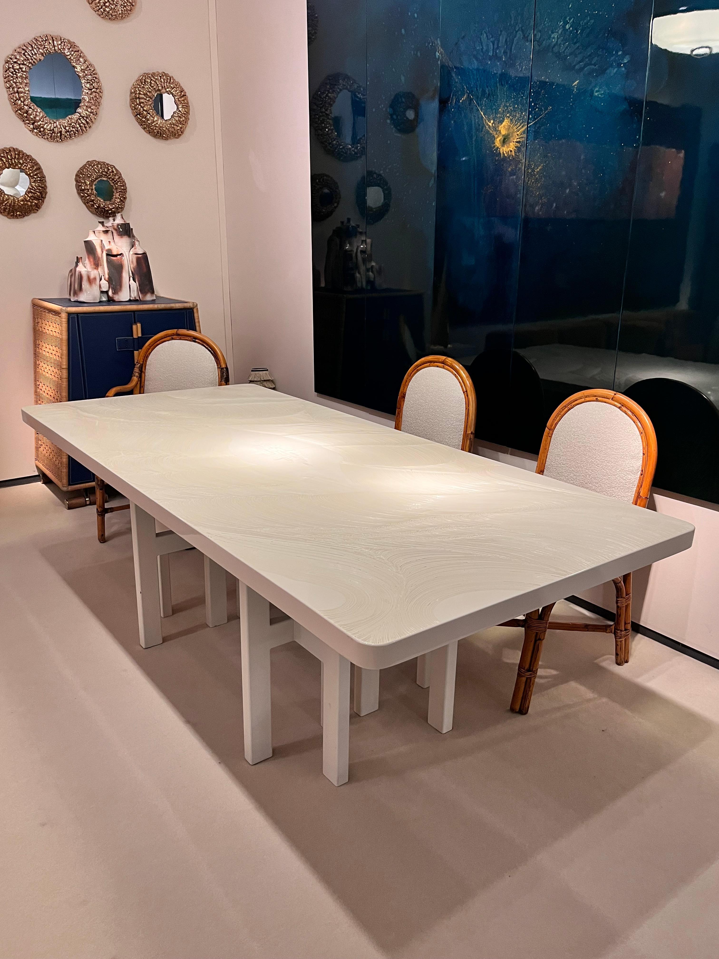 Dinning table by Jean Claude Dresse  For Sale 9
