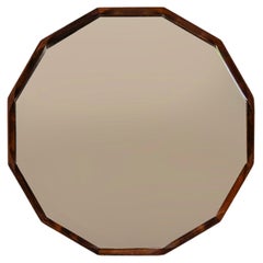 Dino Cavalli Geometric Mirror in Rosewood, Italy 1960s