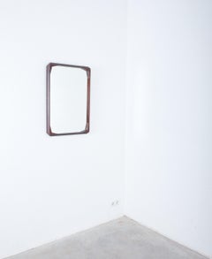 Dino Cavalli Spiegel aus Nussbaumholz, Moderne Mitte des Jahrhunderts, Italien