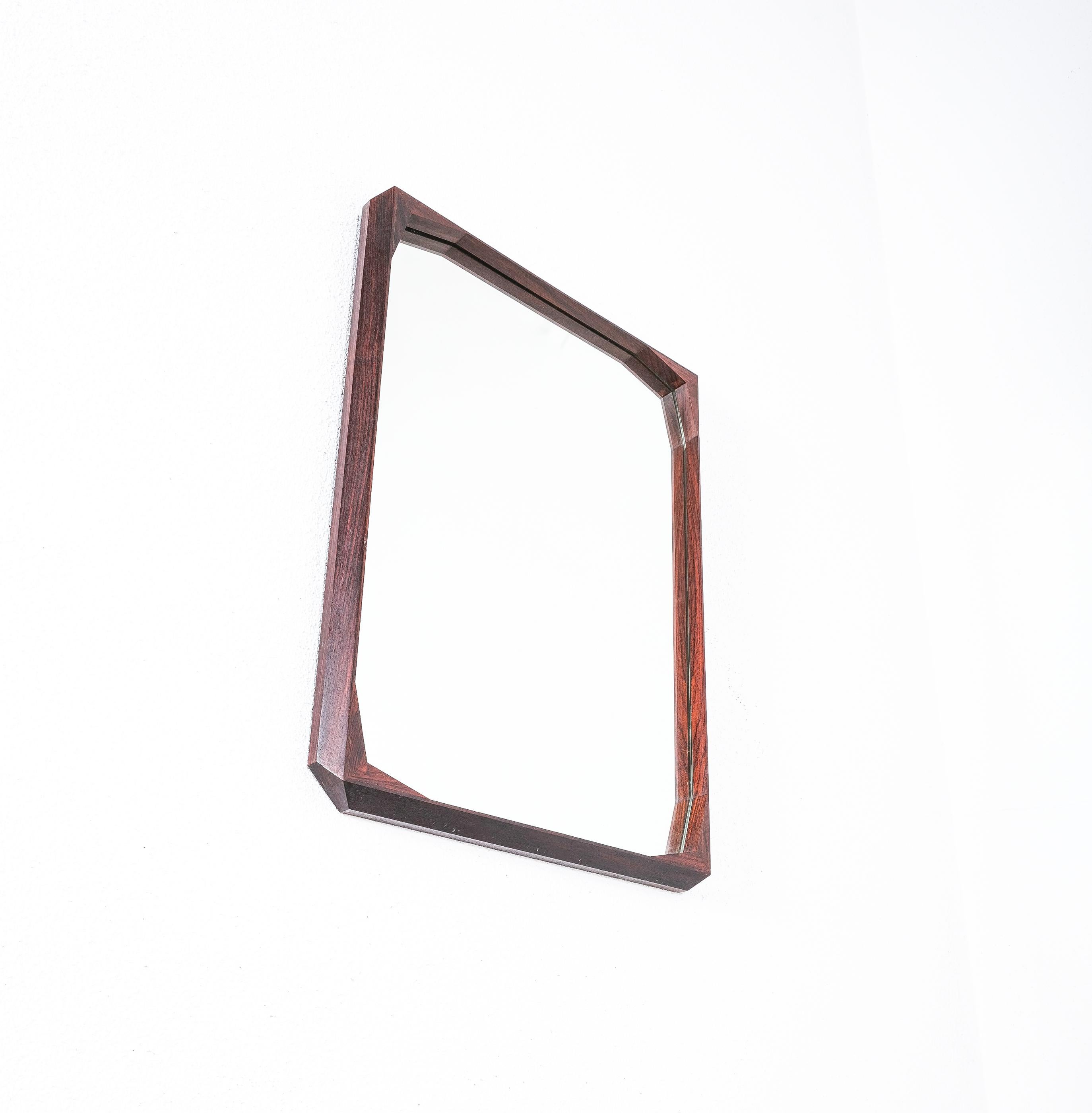 Mid-20th Century Dino Cavalli Walnut Mirror, Mid-Century Modern, Italy For Sale