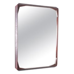 Dino Cavalli Walnut Mirror, Mid-Century Modern, Italy