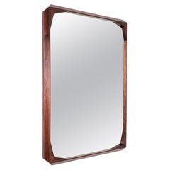 Dino Cavalli Walnut Mirror, Mid-Century Modern, Italy