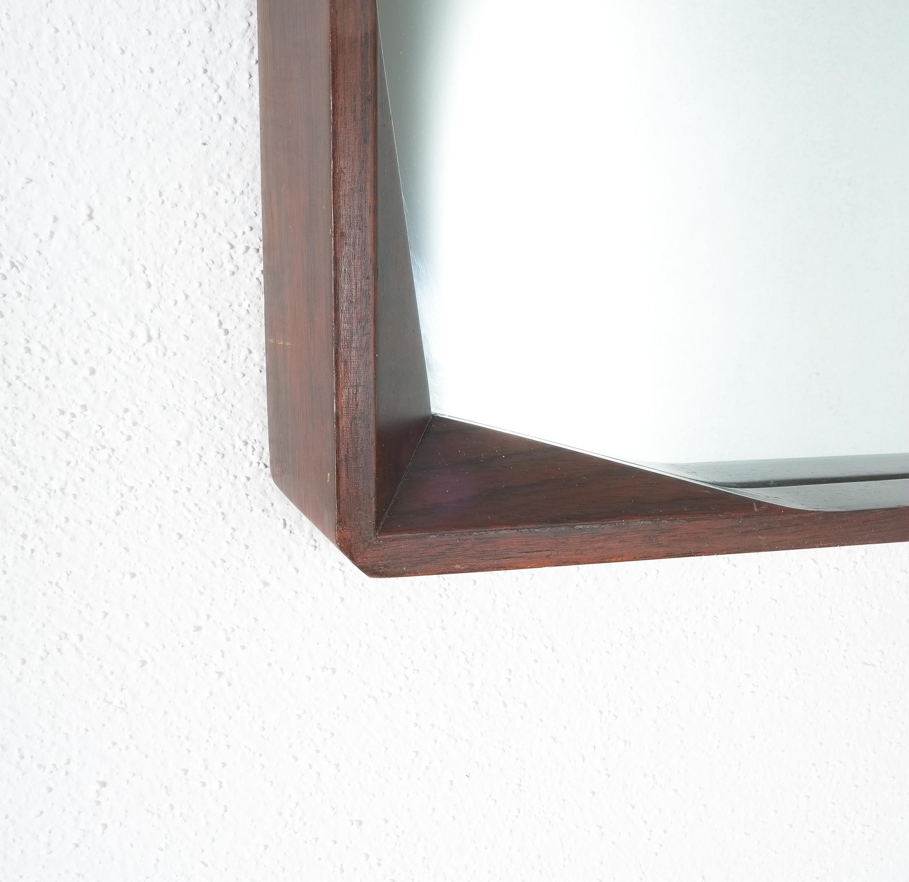 Mid-20th Century Dino Cavalli Walnut Mirror, Midcentury, Italy