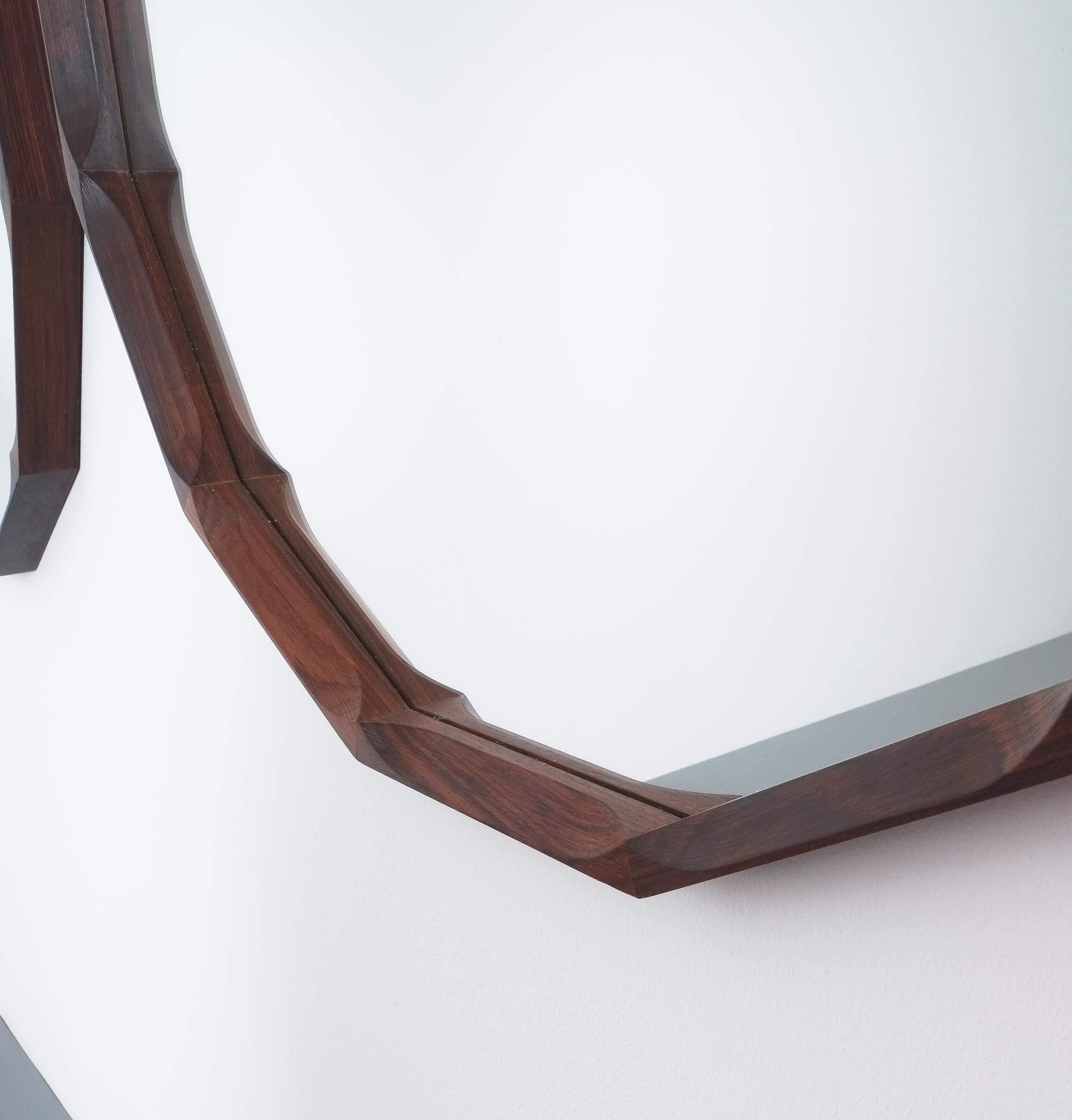 Dino Cavalli Walnut Mirror, Midcentury, Italy 1