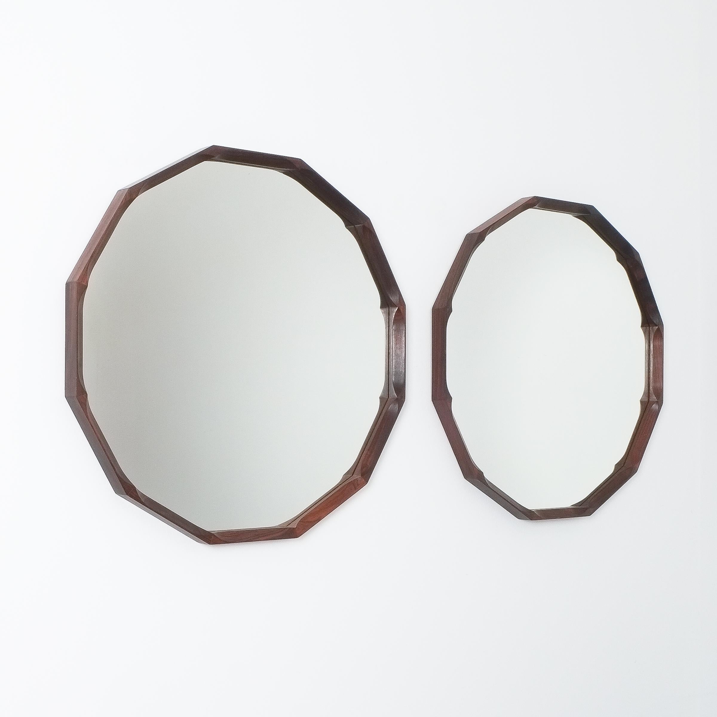 Dino Cavalli Walnut Mirror, Midcentury, Italy 3