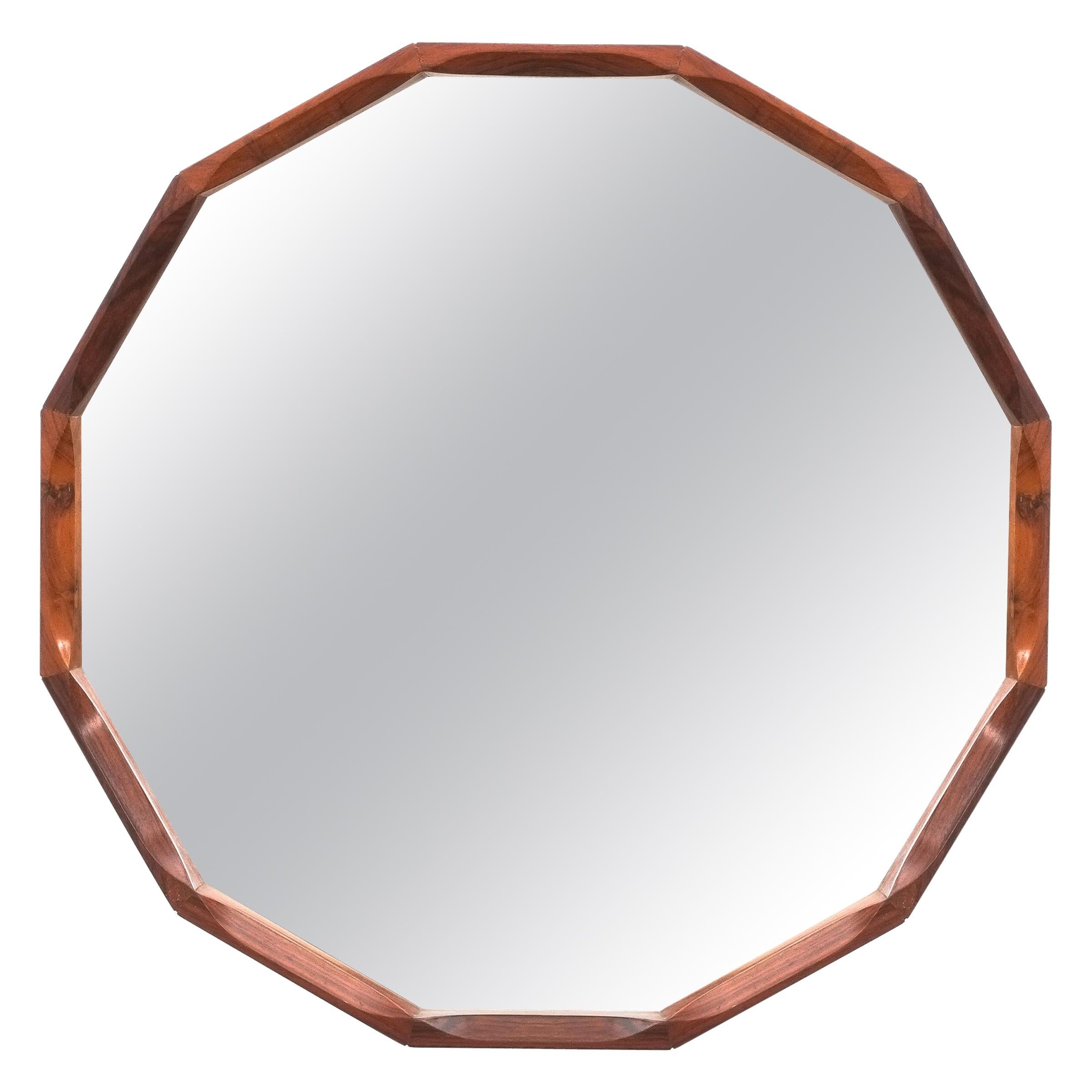 Dino Cavalli Walnut Mirror, Midcentury, Italy