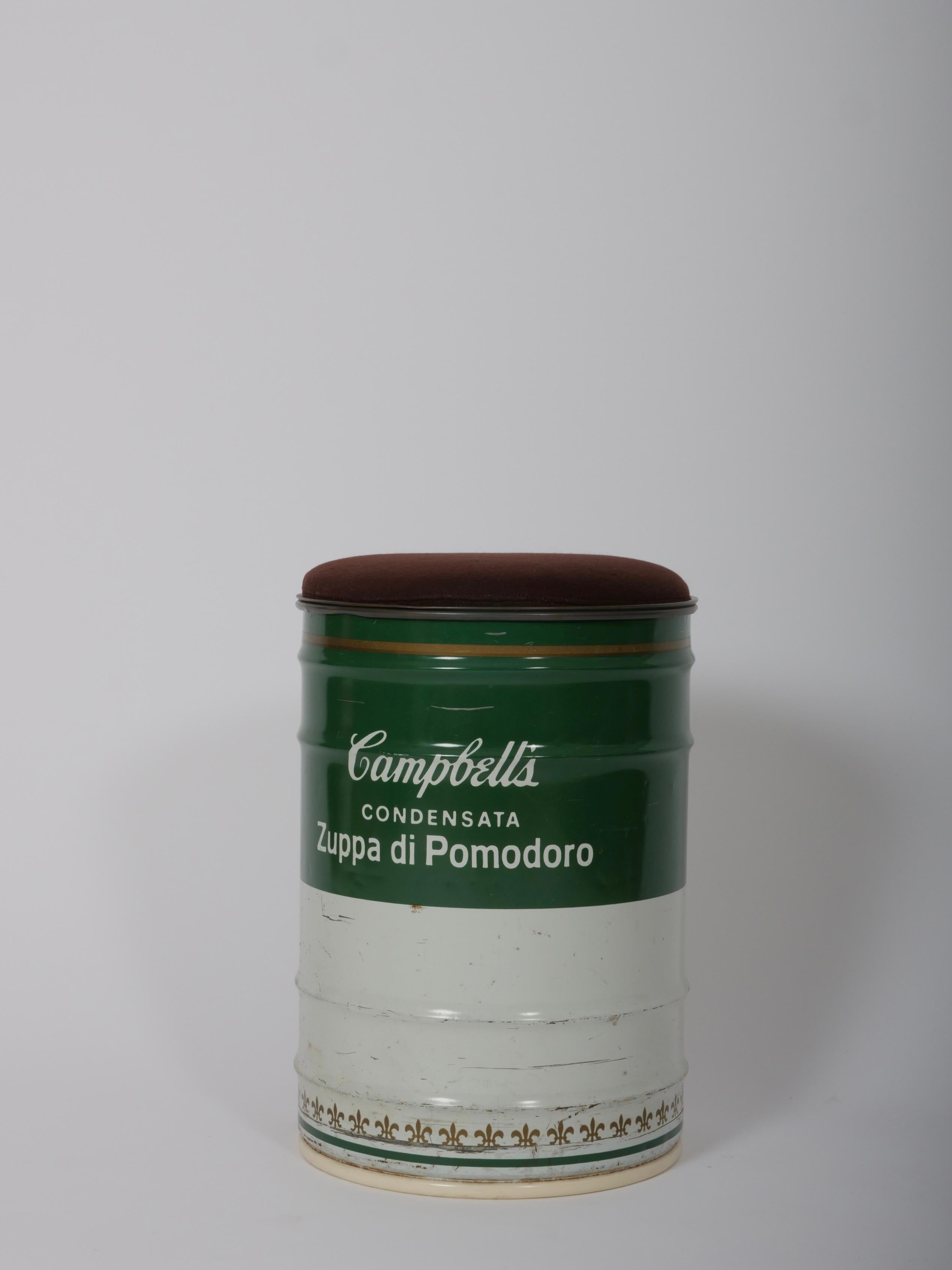 Mid-Century Modern Dino Gavina for Studio Simon, Andy Warhol Campbell’s Soup Can Stool, Italy, 1971 For Sale