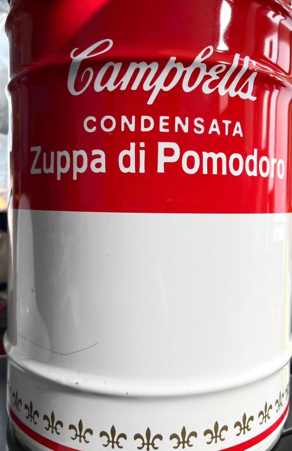 Dino Gavina für Studio Simon, Andy Warhol Campbell's Soup Can Hocker, Italien, 1971 (Italienisch) im Angebot