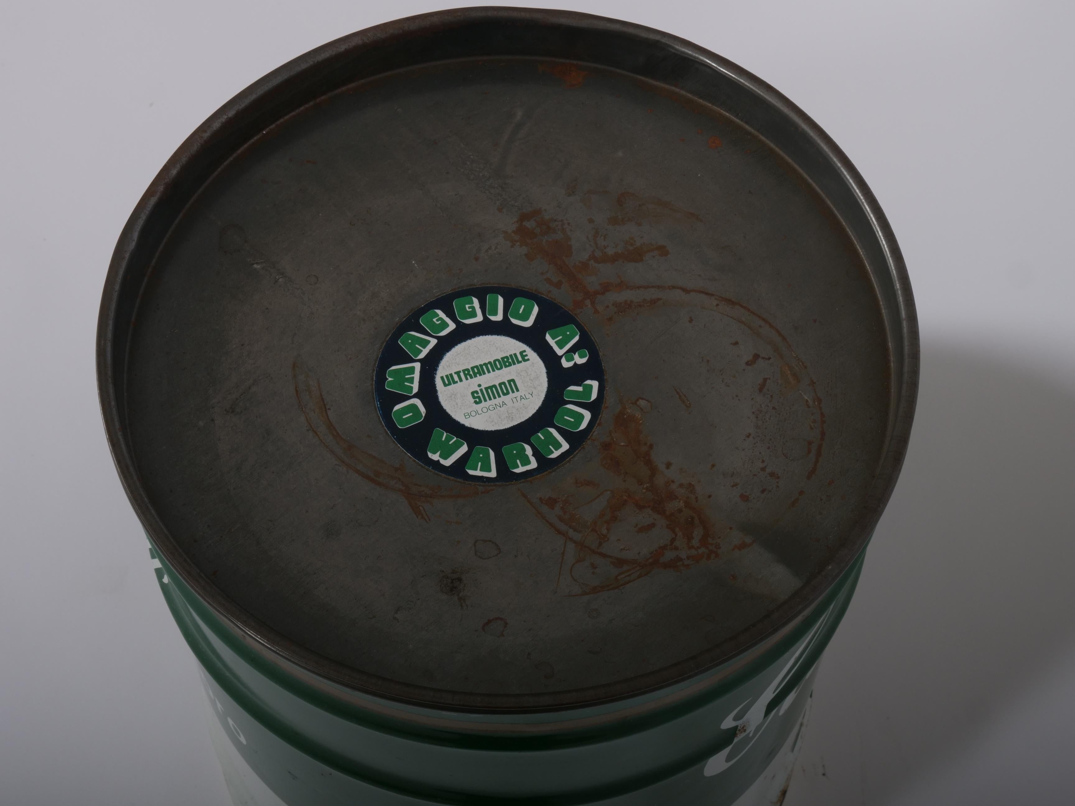 Dino Gavina for Studio Simon, Andy Warhol Campbell’s Soup Can Stool, Italy, 1971 In Good Condition For Sale In London, GB