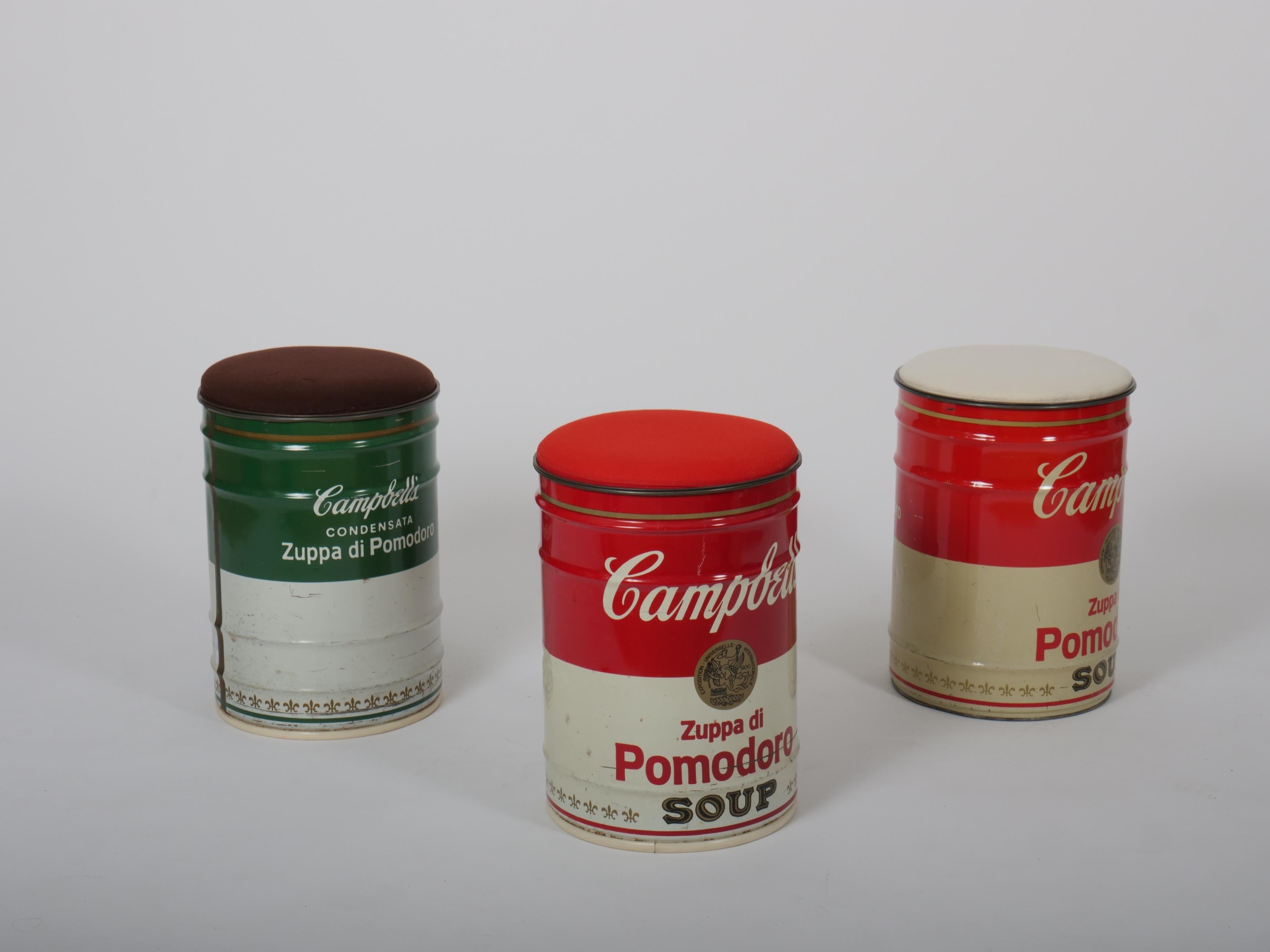 Late 20th Century Dino Gavina for Studio Simon, Andy Warhol Campbell’s Soup Can Stool, Italy, 1971 For Sale