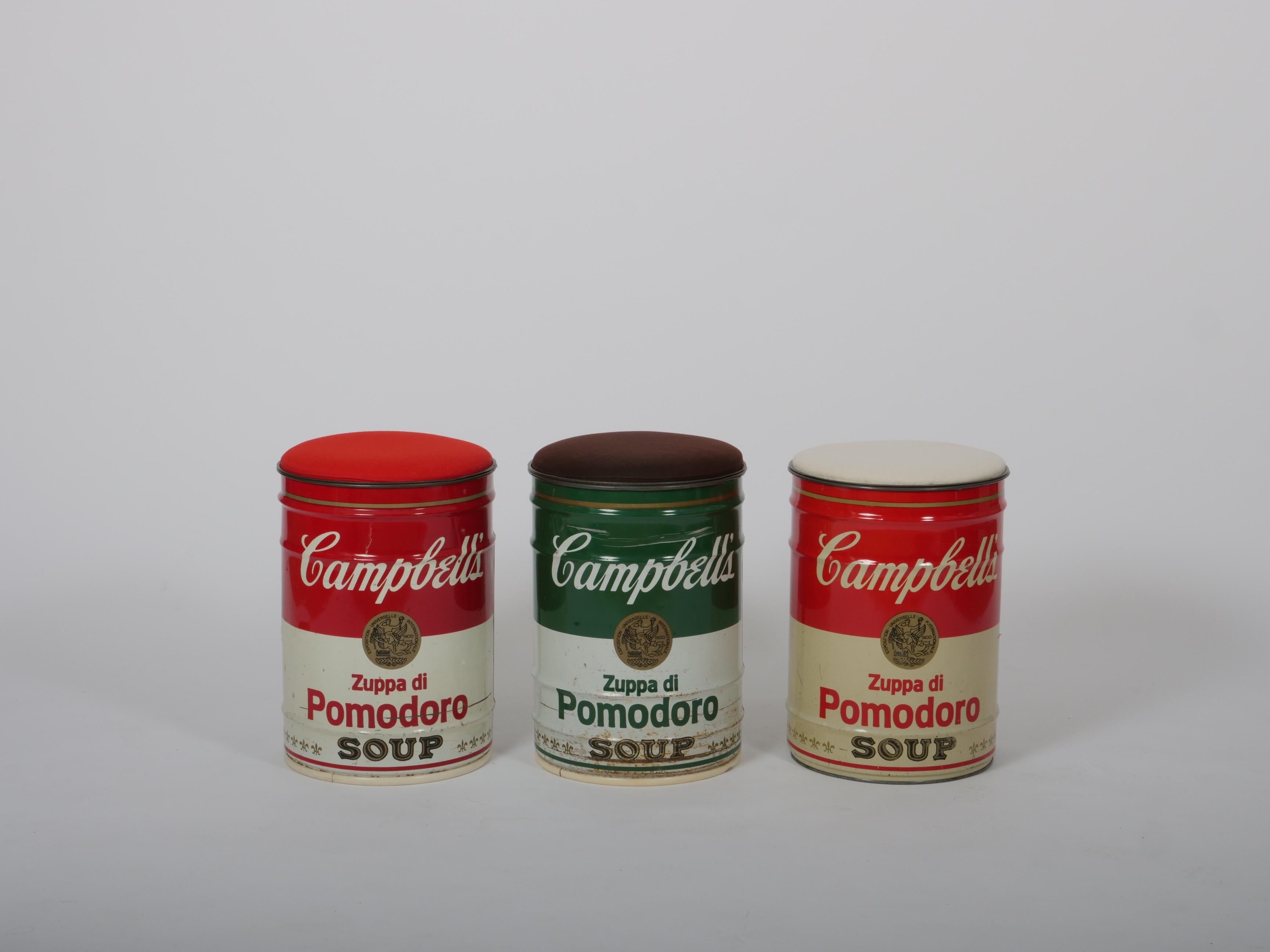 Late 20th Century Dino Gavina for Studio Simon, Andy Warhol Campbell’s Soup Can Stool, Italy, 1971 For Sale