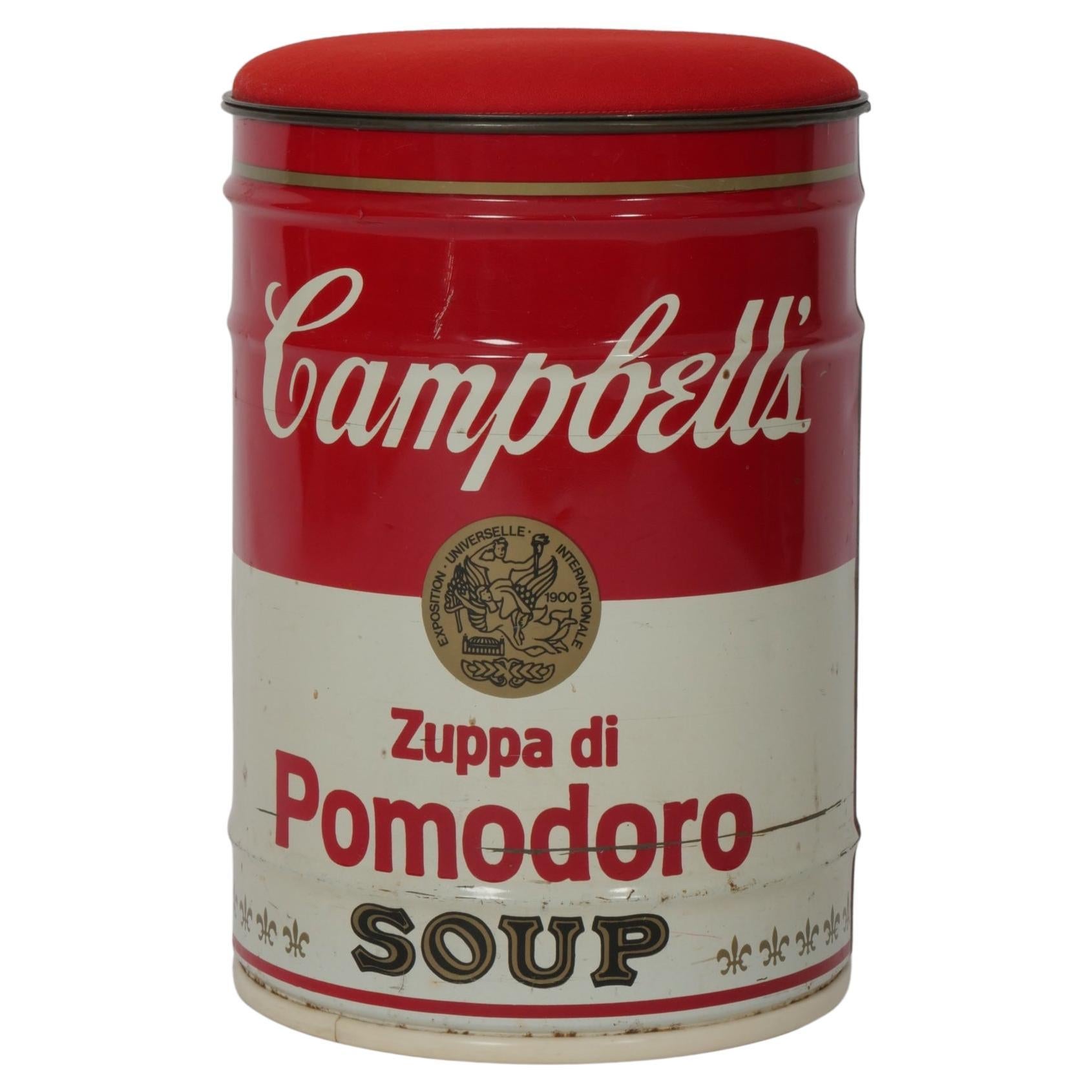Dino Gavina for Studio Simon, Andy Warhol Campbell’s Soup Can Stool, Italy, 1971
