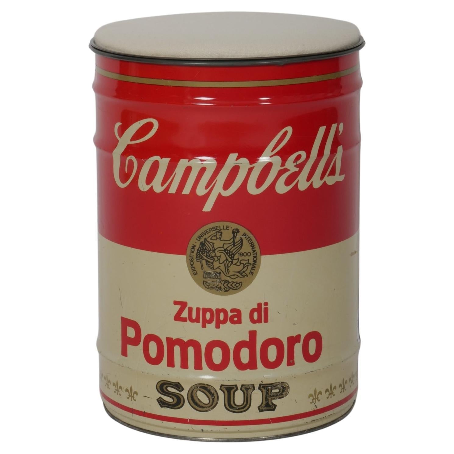 Dino Gavina for Studio Simon, Andy Warhol Campbell’s Soup Can Stool, Italy c1971