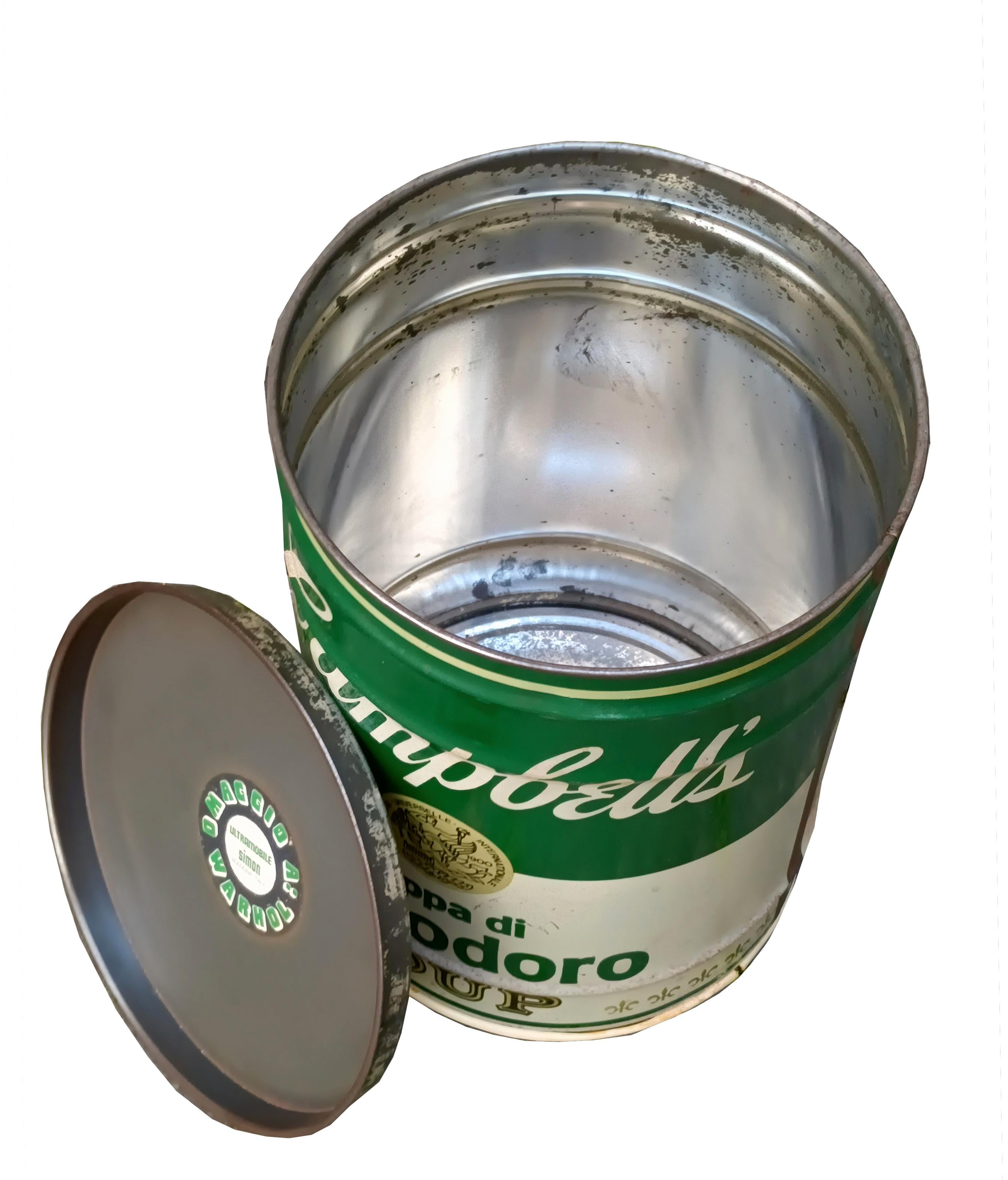 Dino Gavina für Studio Simon, Andy Warhol Campbell's Soup Hocker, Italien 1971 (Late 20th Century) im Angebot