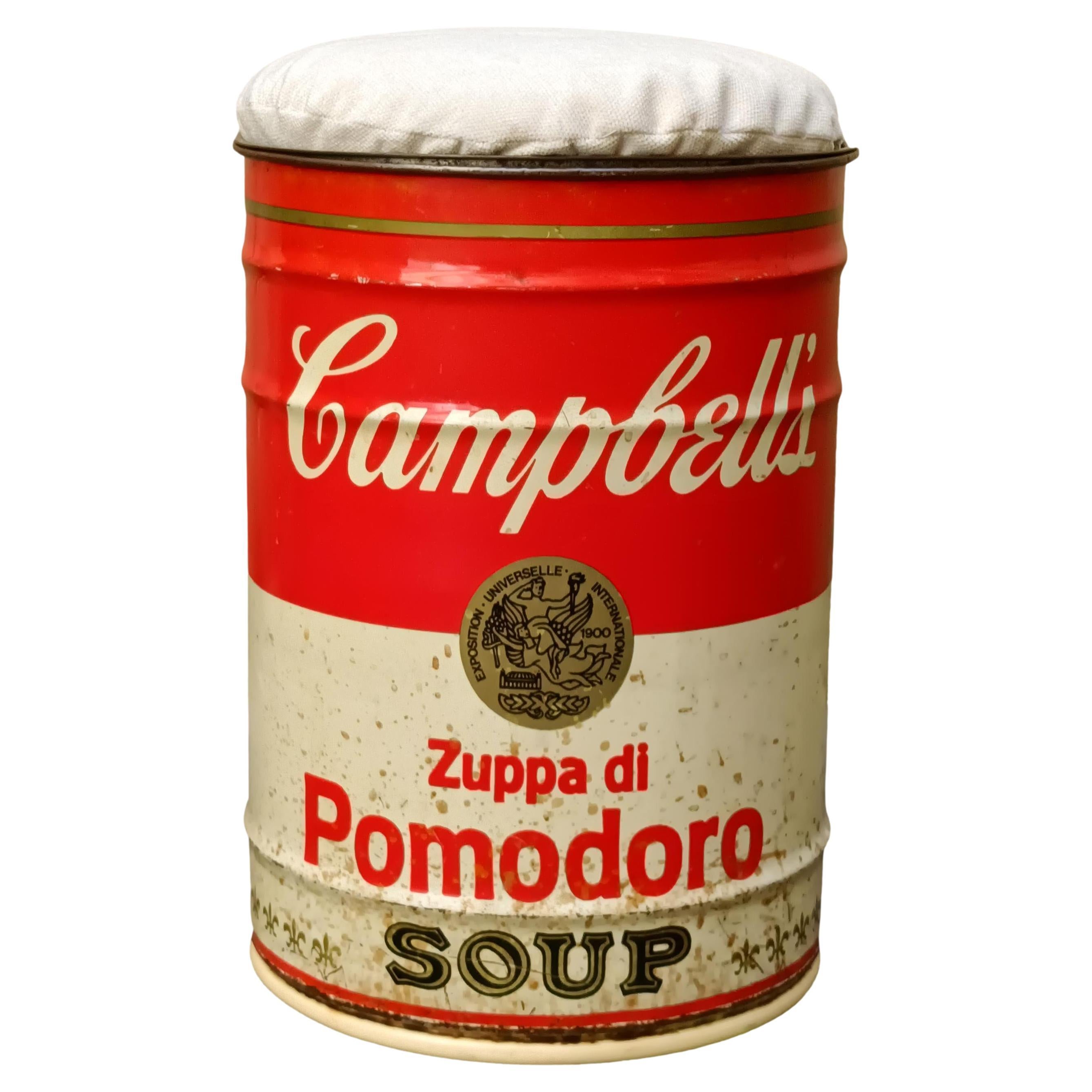 Dino Gavina para Studio Simon, Taburete Andy Warhol Campbell's Soup, Italia 1971
