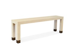 Dino Linen Modern Console with Bronze Sabots from Costantini, Customizable