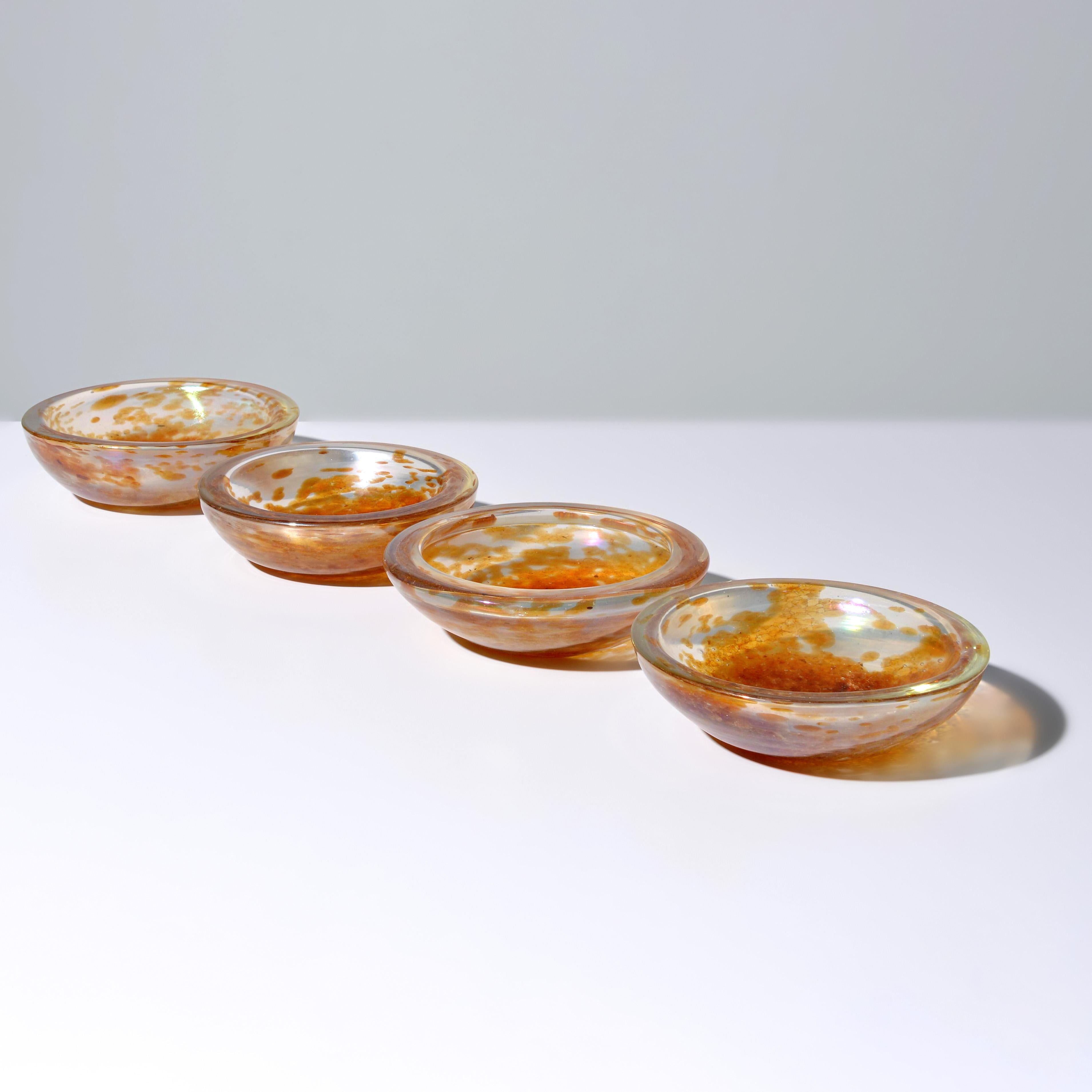Artist/Designer; Manufacturer: Dino Martens (Italian, 1894-1970); Aureliano Toso (Italy)
Marking(s); notes: label (1)
Materials: glass
Dimensions (H, W, D): largest: 2.5