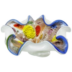 Murano Multicolor Murrine Art Glass Bowl by Dino Martens Avem 