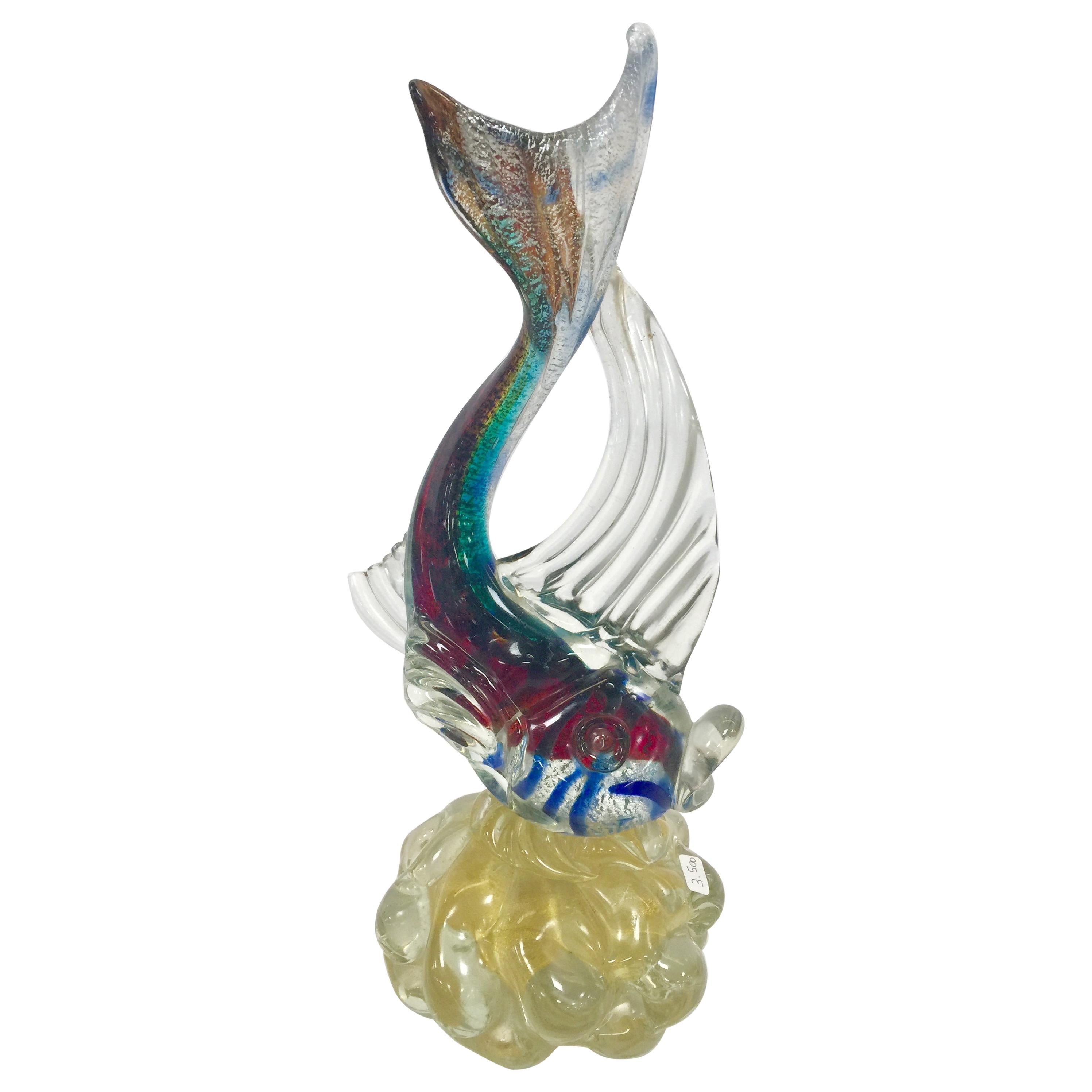 Dino Martens Fish in Artistic Blown Glass of Murano, circa 1950 For Sale