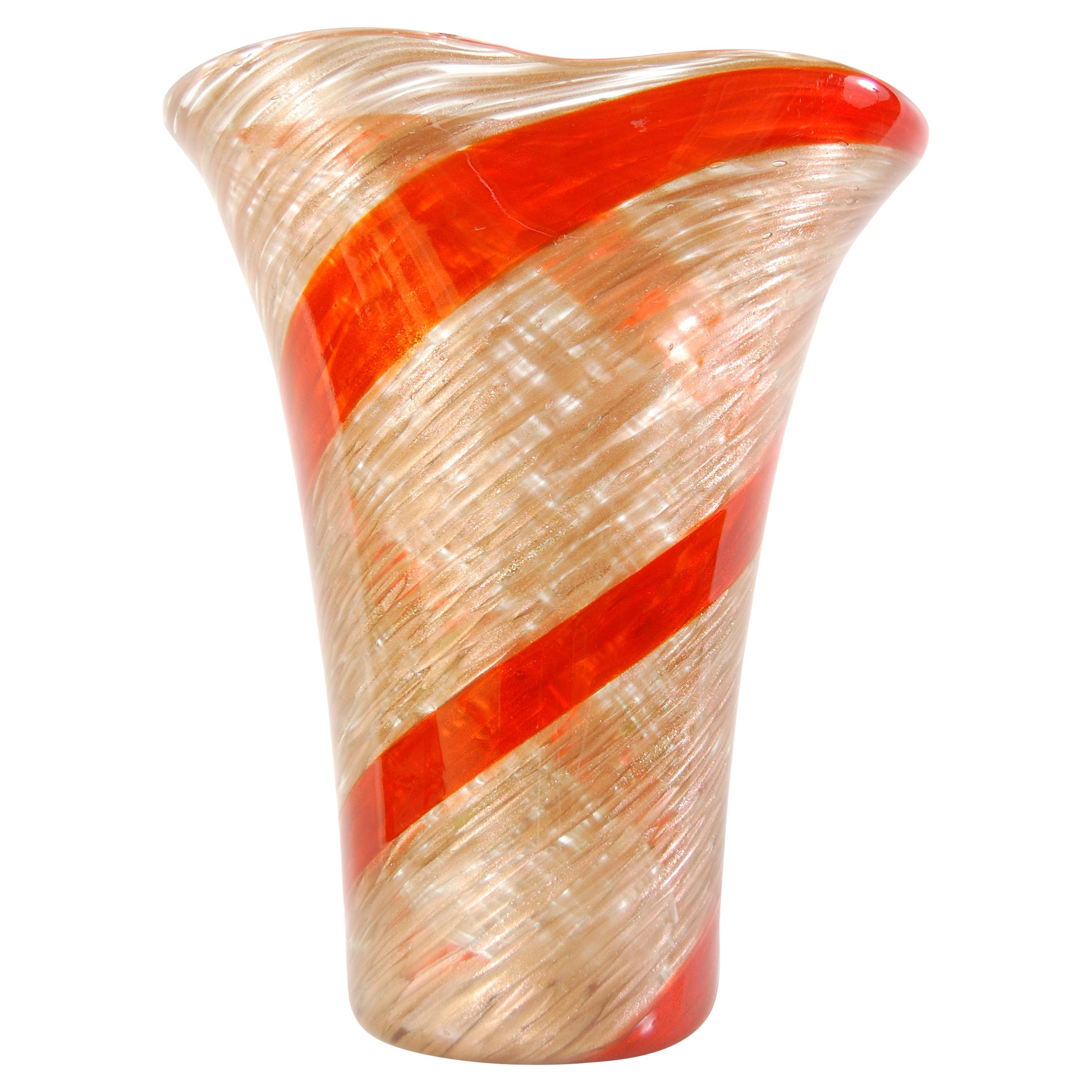 Dino Martens for Aureliano Toso Murano Art Glass Vase