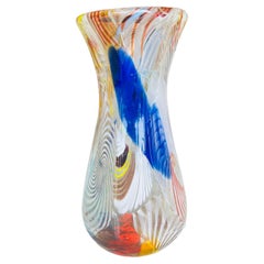 Dino Martens pour Aureliano Toso 1950 Vase multicolore «frammentato » de Murano.