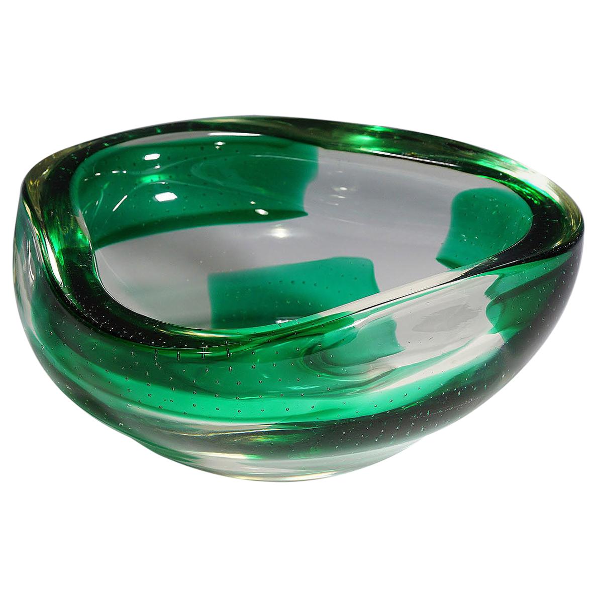 Dino Martens for Aureliano Toso Coppa Pesante Glass Bowl, 1940s For Sale