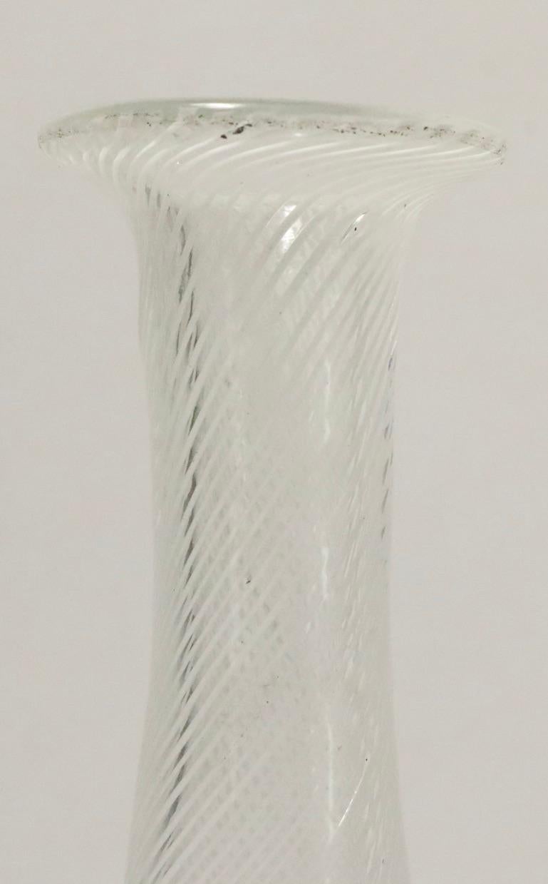 Dino Martens for Aureliano Toso Mazza Filigrana Murano Art Glass Vase For Sale 5