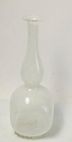 Dino Martens for Aureliano Toso Mazza Filigrana Murano Art Glass Vase