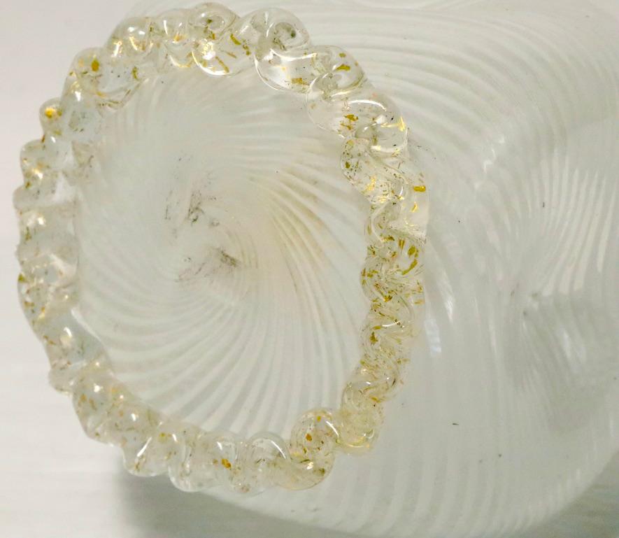 Dino Martens per Aureliano Toso Vaso in vetro artistico di Murano Mazza Filigrana in vendita 2