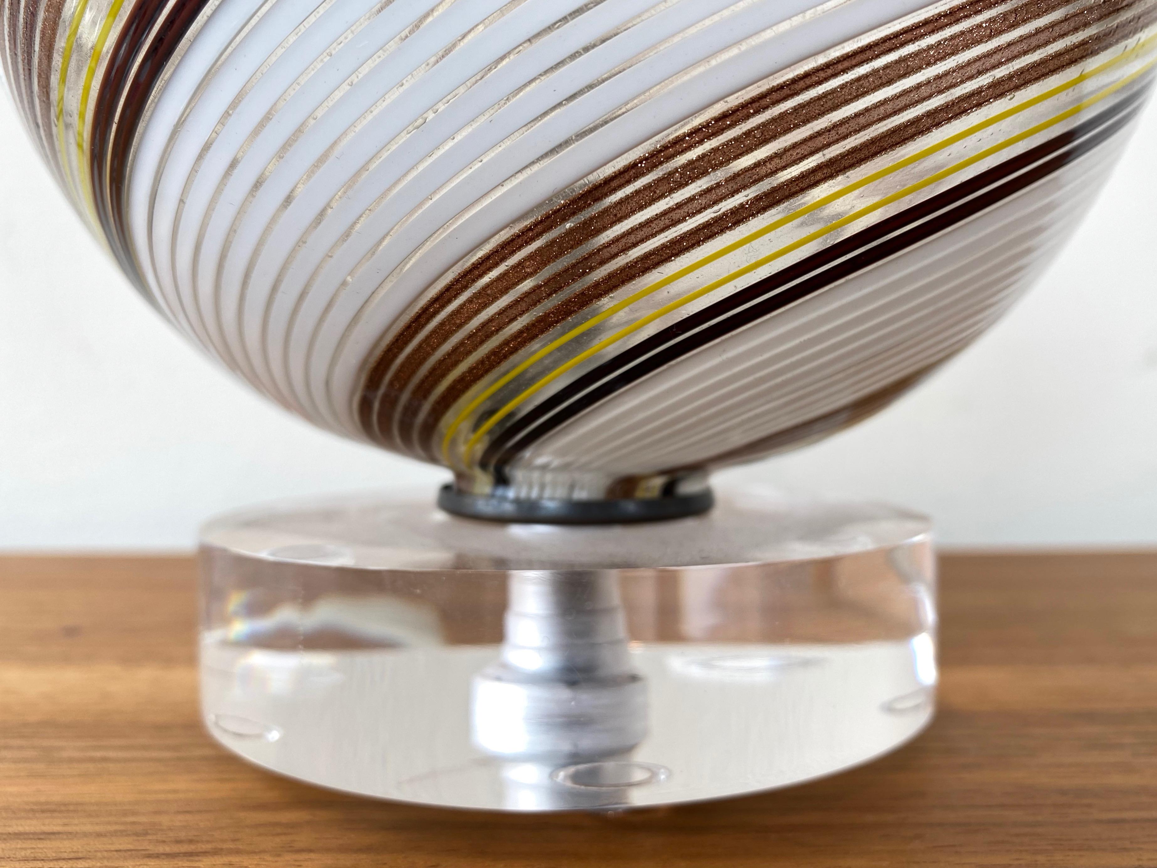 Dino Martens for Aureliano Toso Mezza Filigrana Venetian Glass Table Lamp, 1940s 2