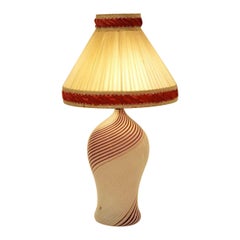 Dino Martens pour Aureliano Toso Lampe de table Murano mezza filigrana des années 1950