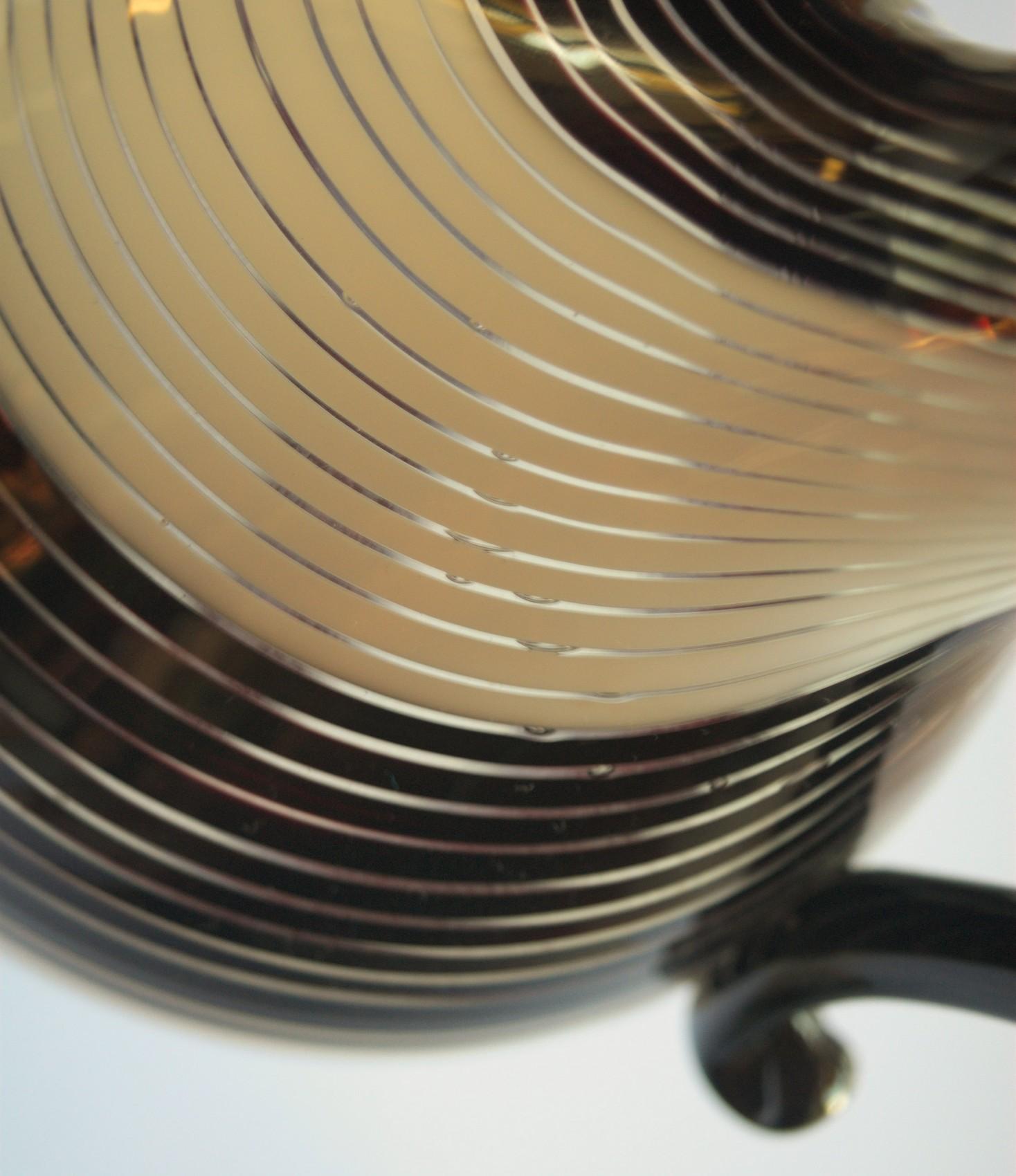 Dino Martens for Aureliano Toso, Pitcher, Twist Filigrana Black and White, 1950s 10