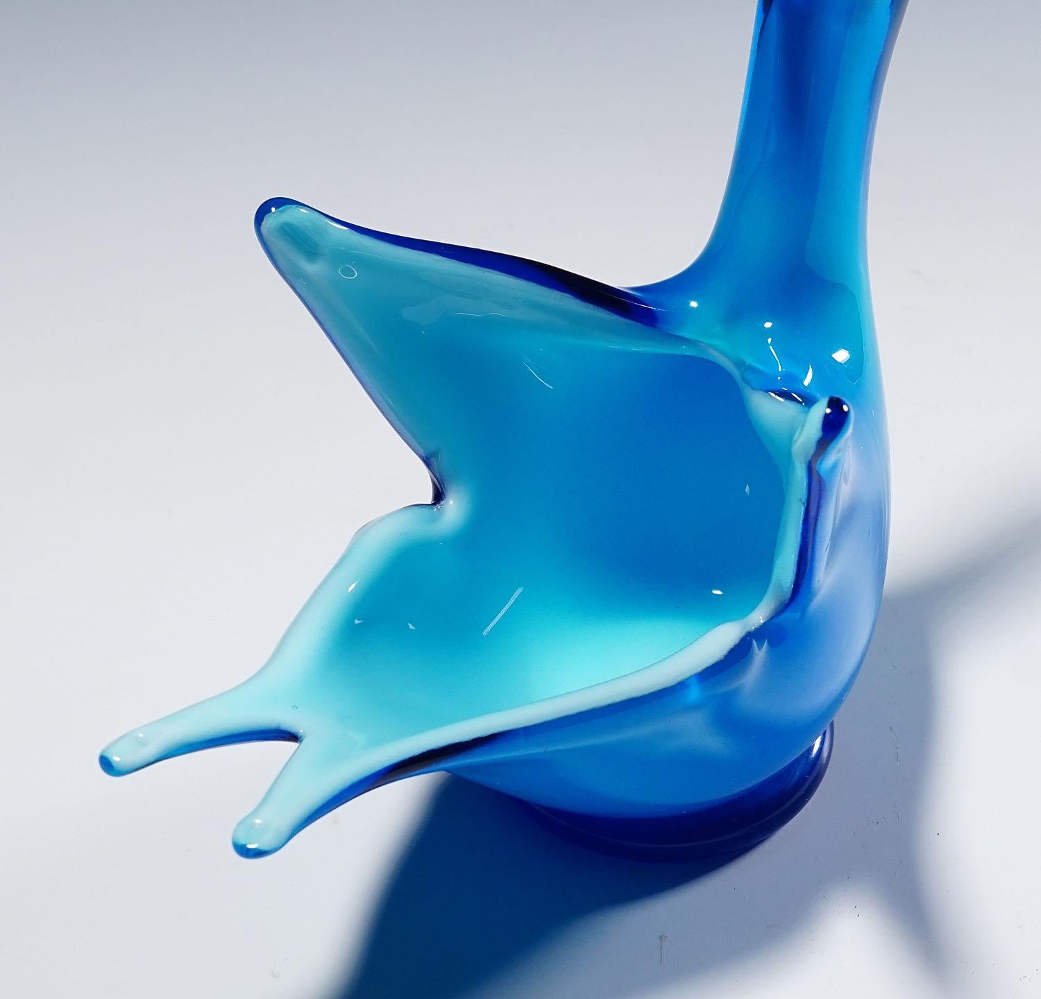 Metà XX secolo Dino Martens per Aureliano Toso Scultura di gallo 1952 in vendita