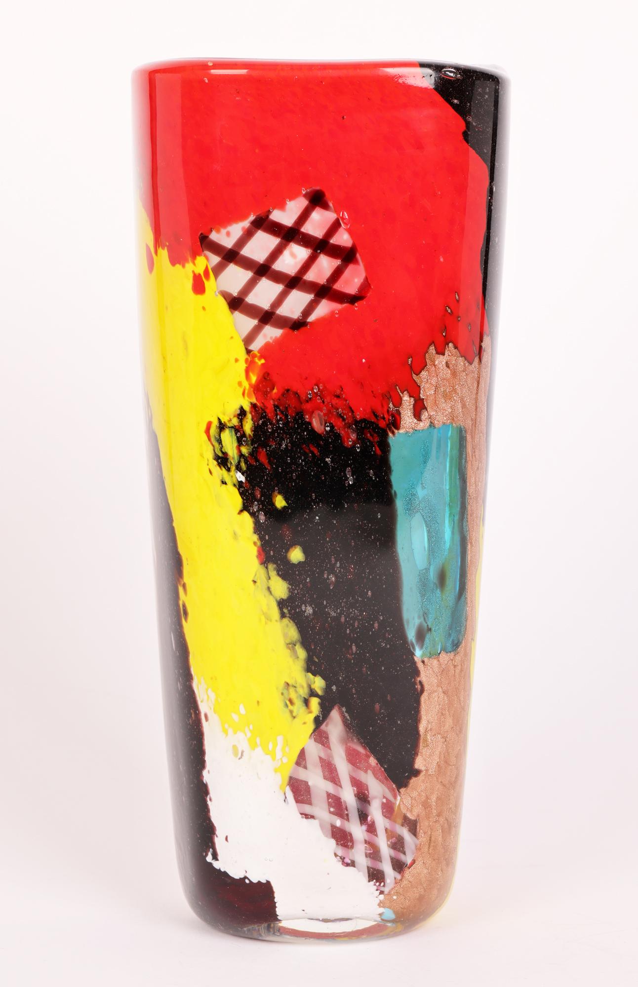 Dino Martens for Aureliano Toso Tall Oriente Art Glass Vase 1