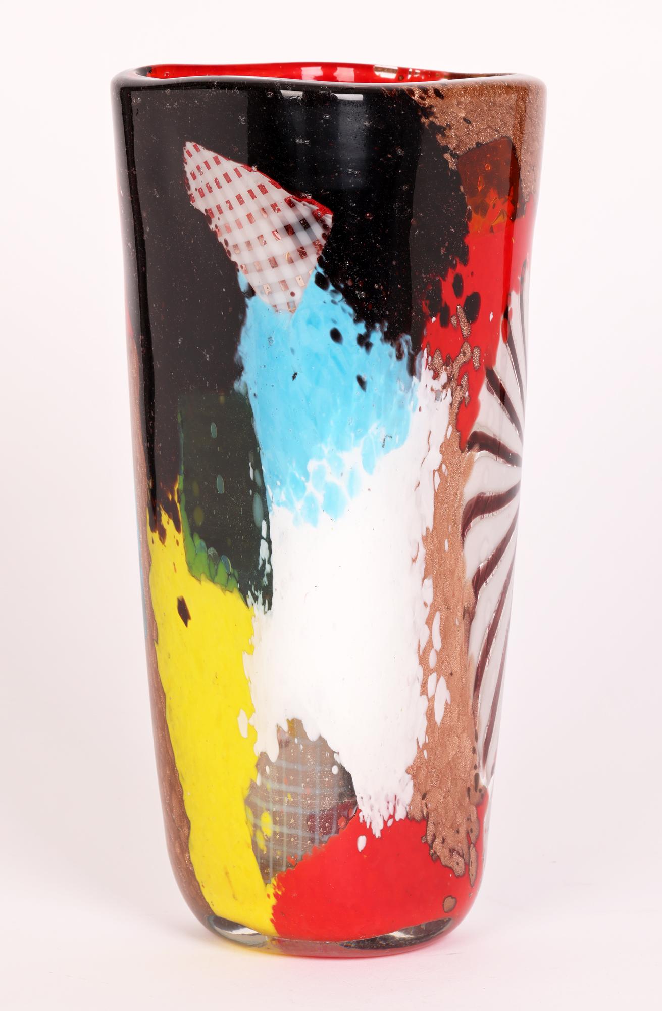 Dino Martens for Aureliano Toso Tall Oriente Art Glass Vase 6
