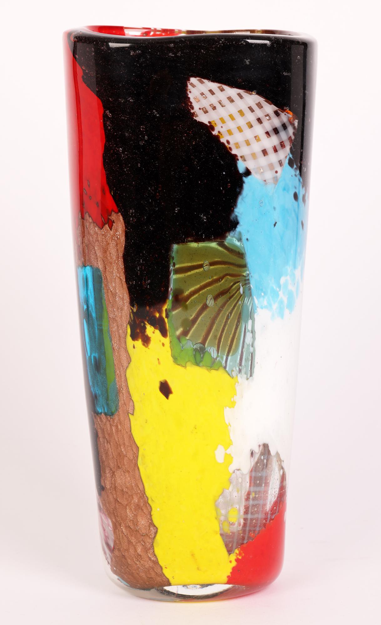 Dino Martens for Aureliano Toso Tall Oriente Art Glass Vase 9