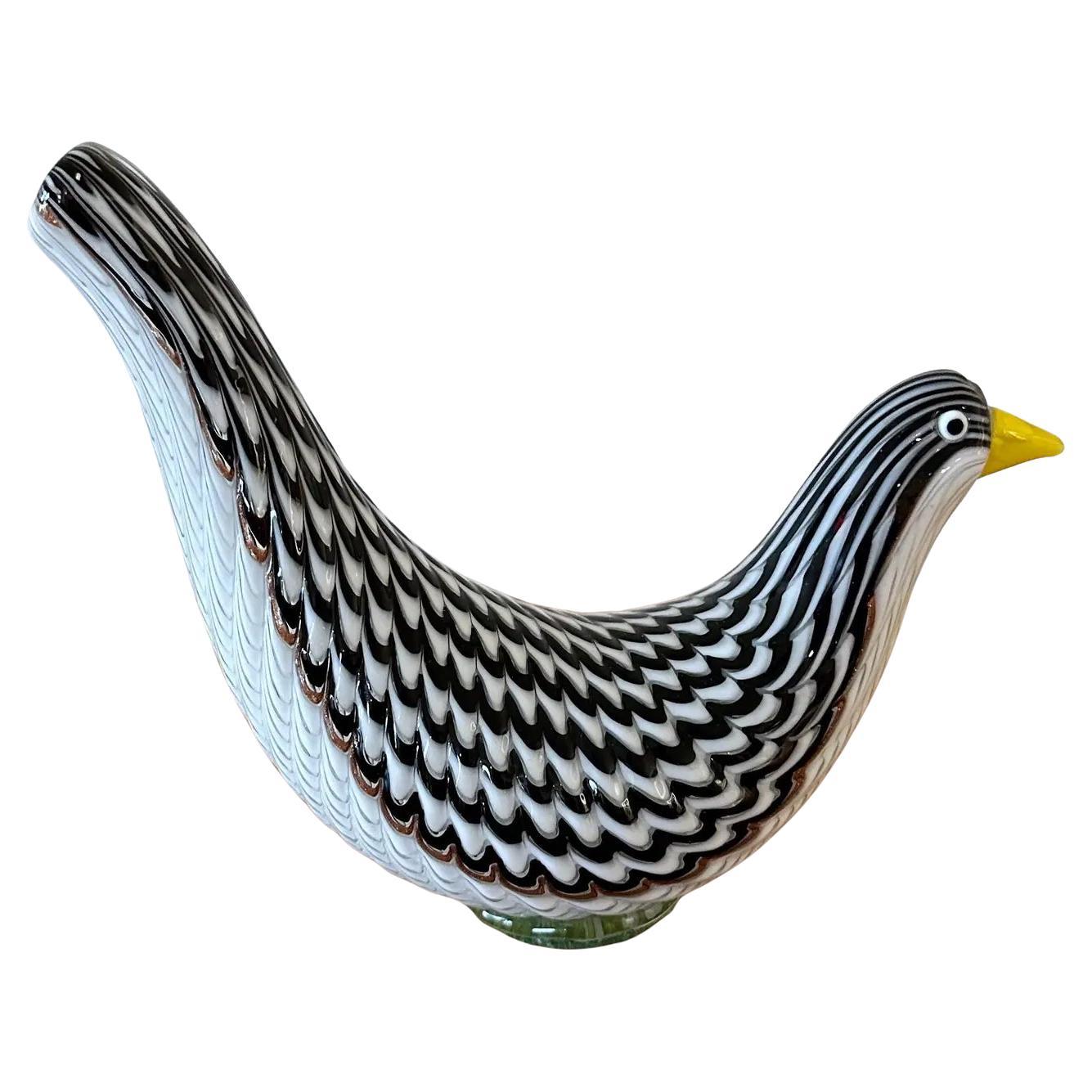 Dino Martens pour Aureliano Toso Vase "Trina" Oiseau en verre de Murano, années 1950