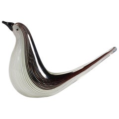 Dino Martens for Aureliano Toso Waterbird in Filigrana Semplice Glass ca. 1950ti