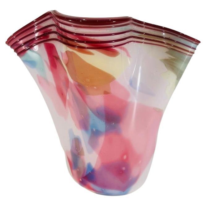 Dino Martens Italian Multicolor 1950 Murano Glass "Fazzoletto" en vente