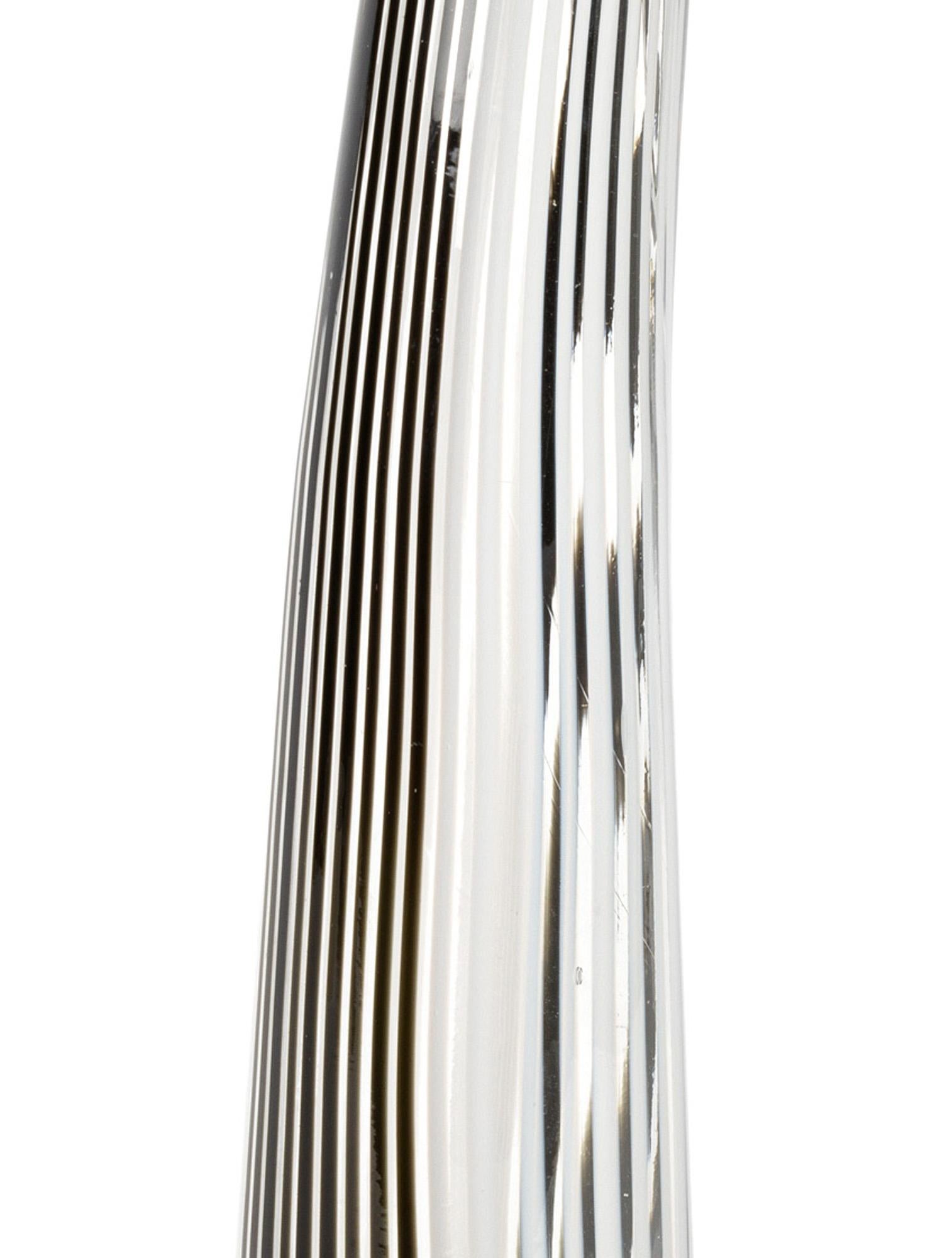 Dino Martens Italian Murano Bianca Nero Art Glass Vase 6